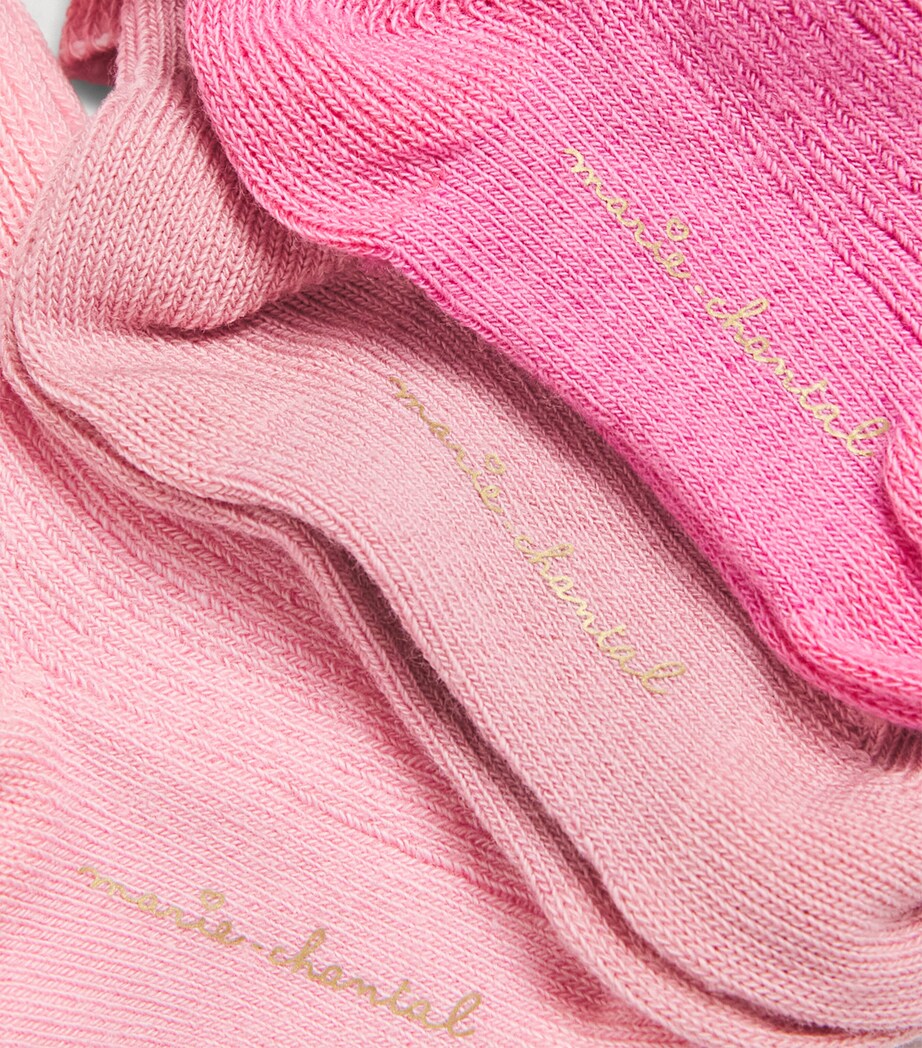 Organic Cotton Ankle Socks (Pack of 7) PINK Image 3