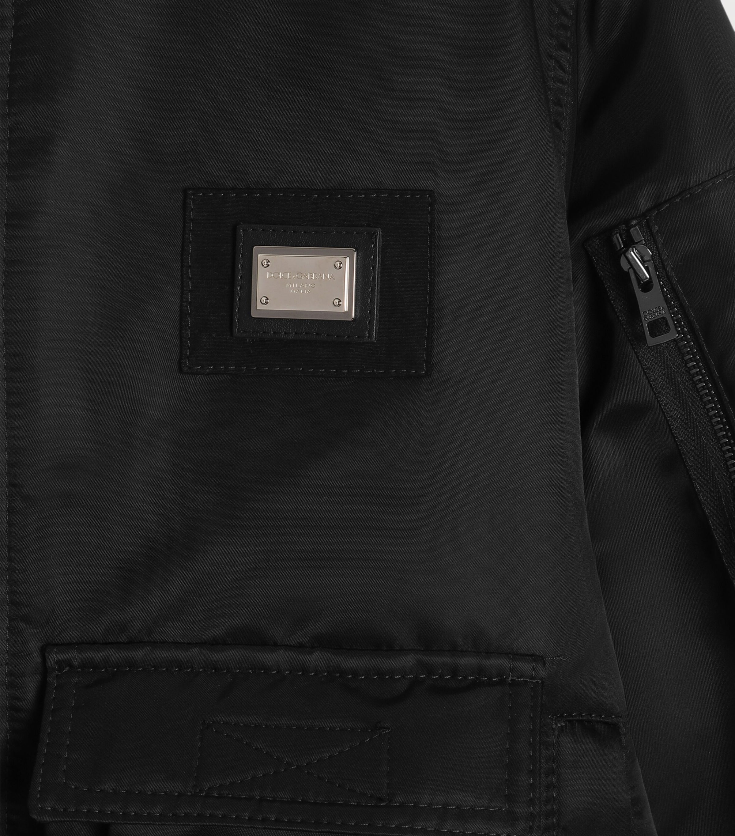 Dolce&Gabbana Kids Logo Bomber Jacket (8-12+ Years) Black Image 3