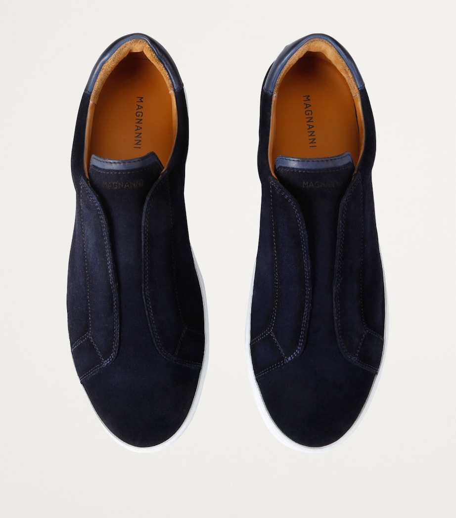 Leather Laceless Sneakers NAVY Image 4