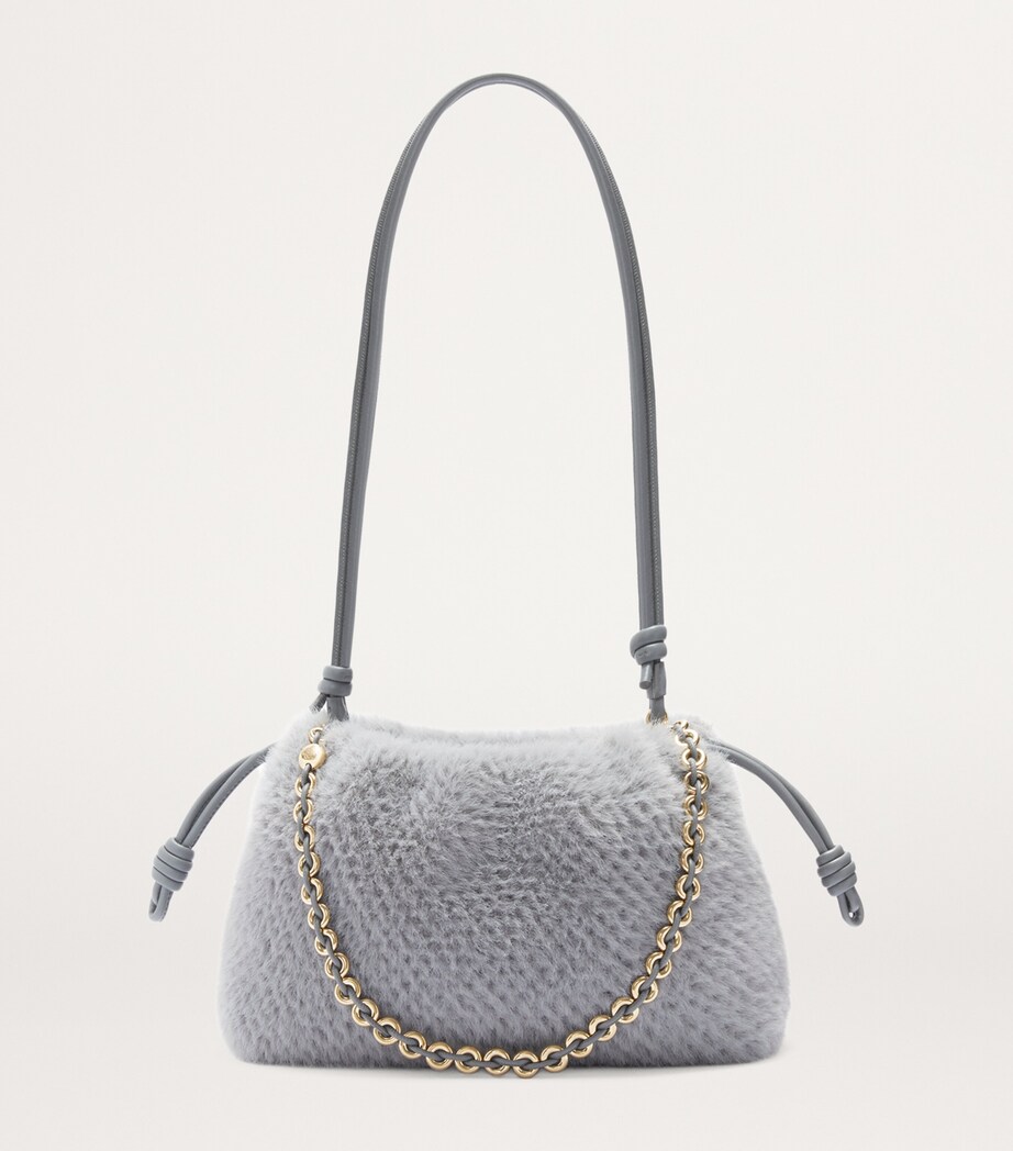 Medium Brushed Knit Flamenco Purse SILVER GREY Image 2