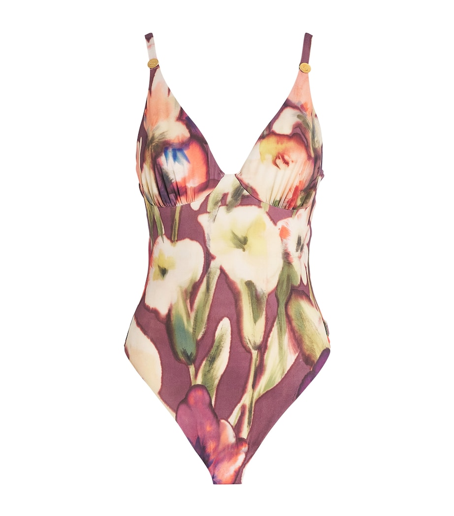 Floral V-Neck Swimsuit 952 MAGNOLIA Image 1