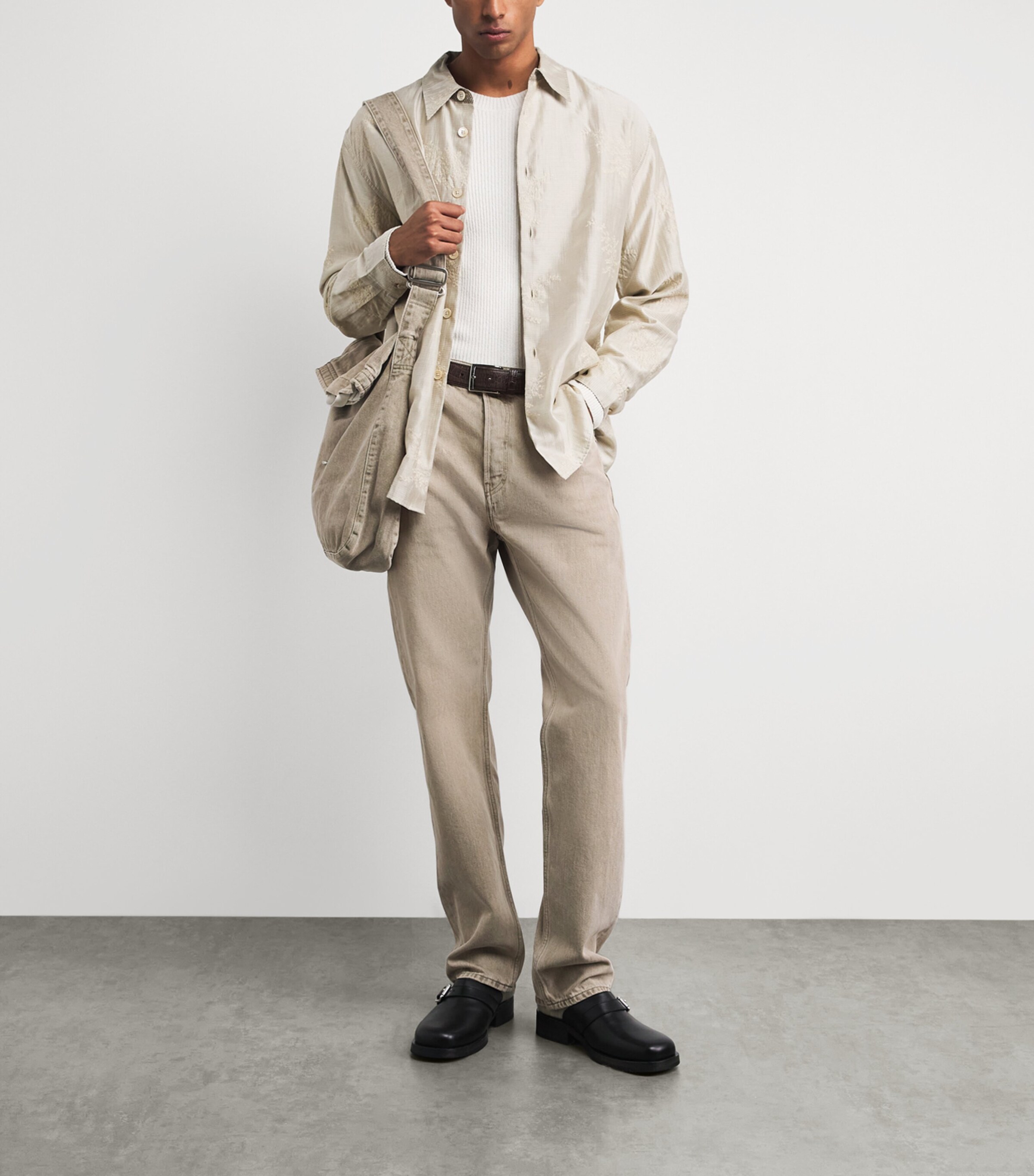 Our Legacy Mens First Cut Straight Jeans Olive Breeze Image 2
