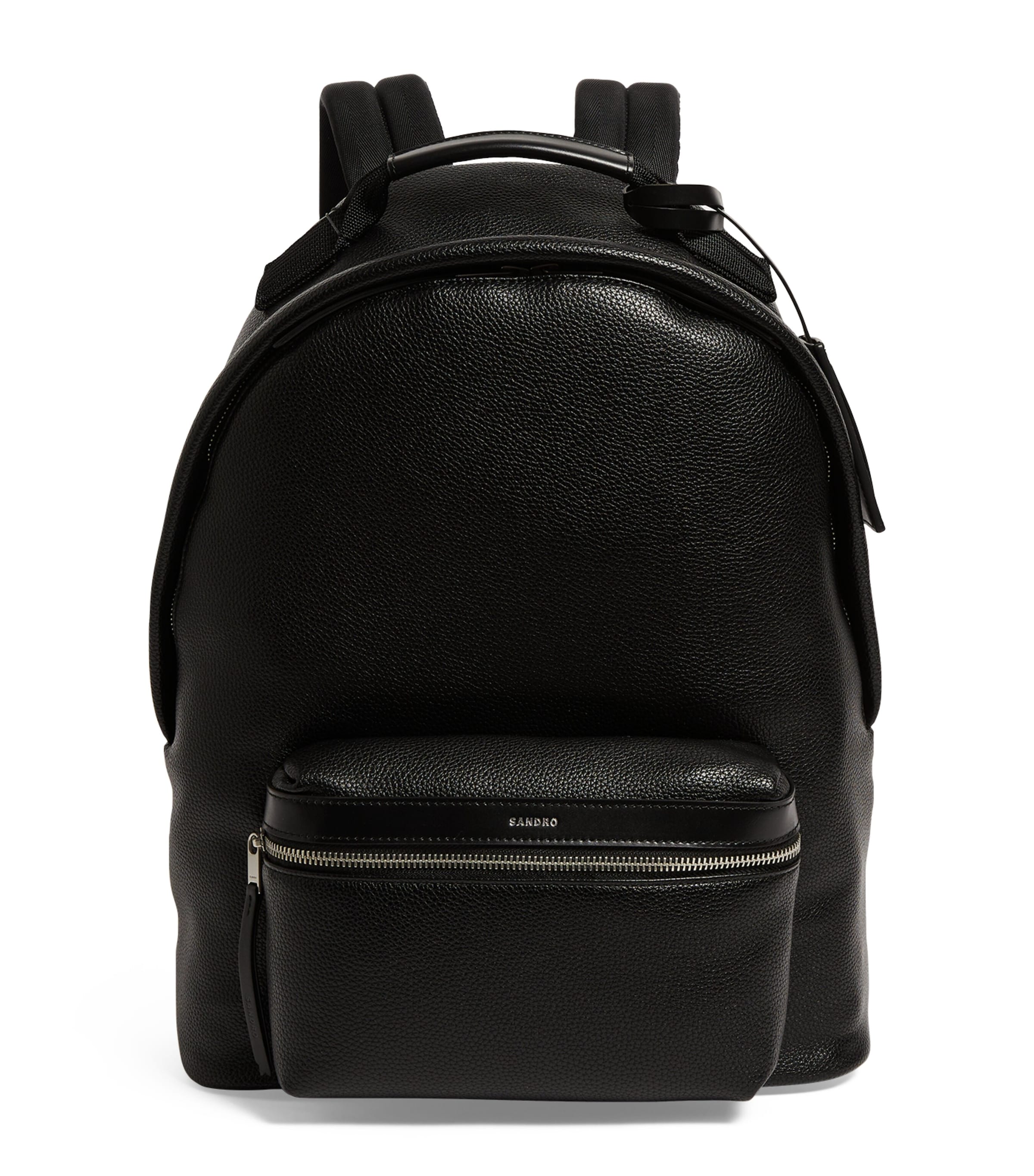 Sandro Paris Leather-Trim Backpack | Luggage | Men Bags | Backpacks | Designers | Sandro Paris