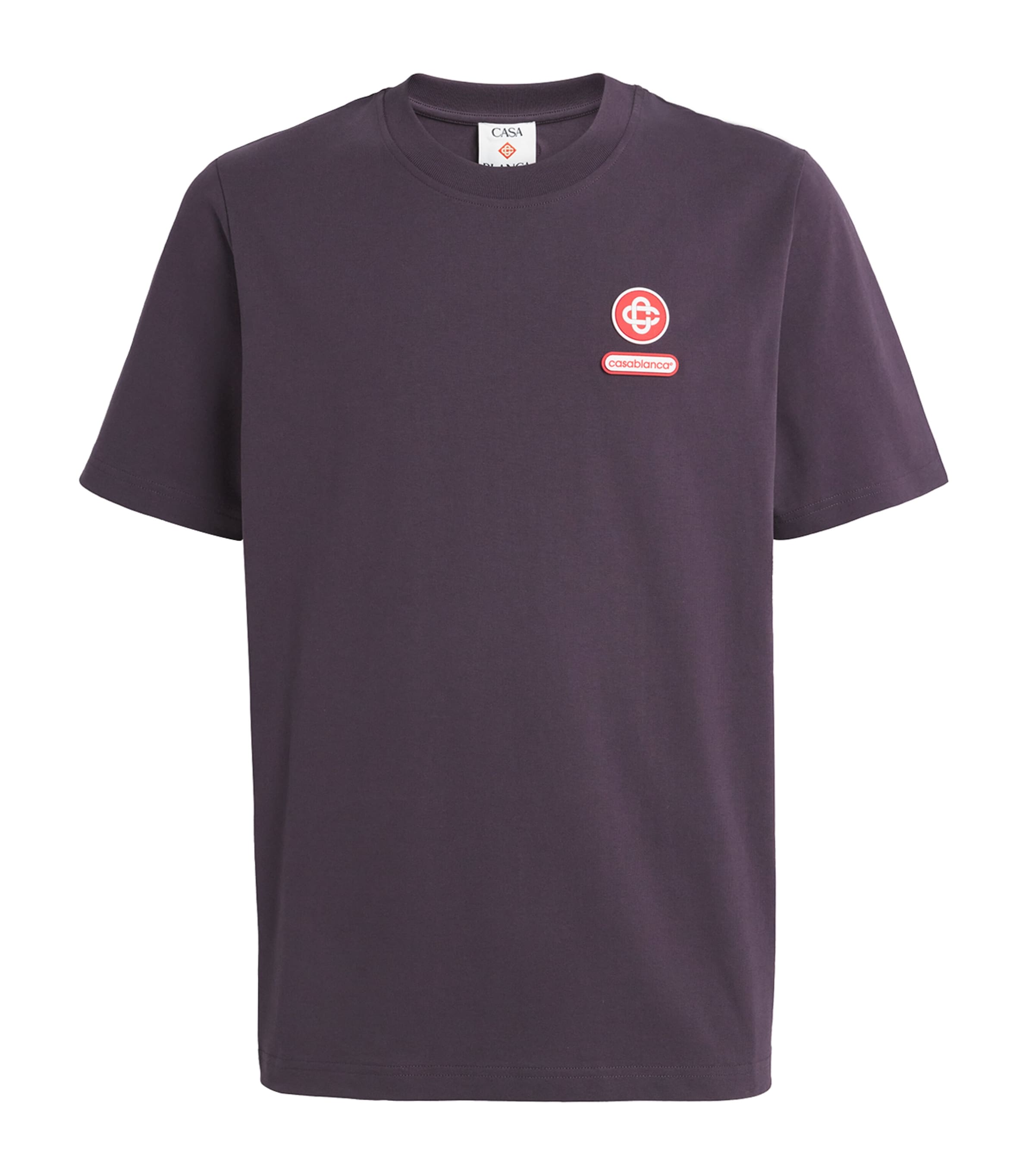 Organic Cotton Logo Patch T-Shirt AUBERGINE Image 1