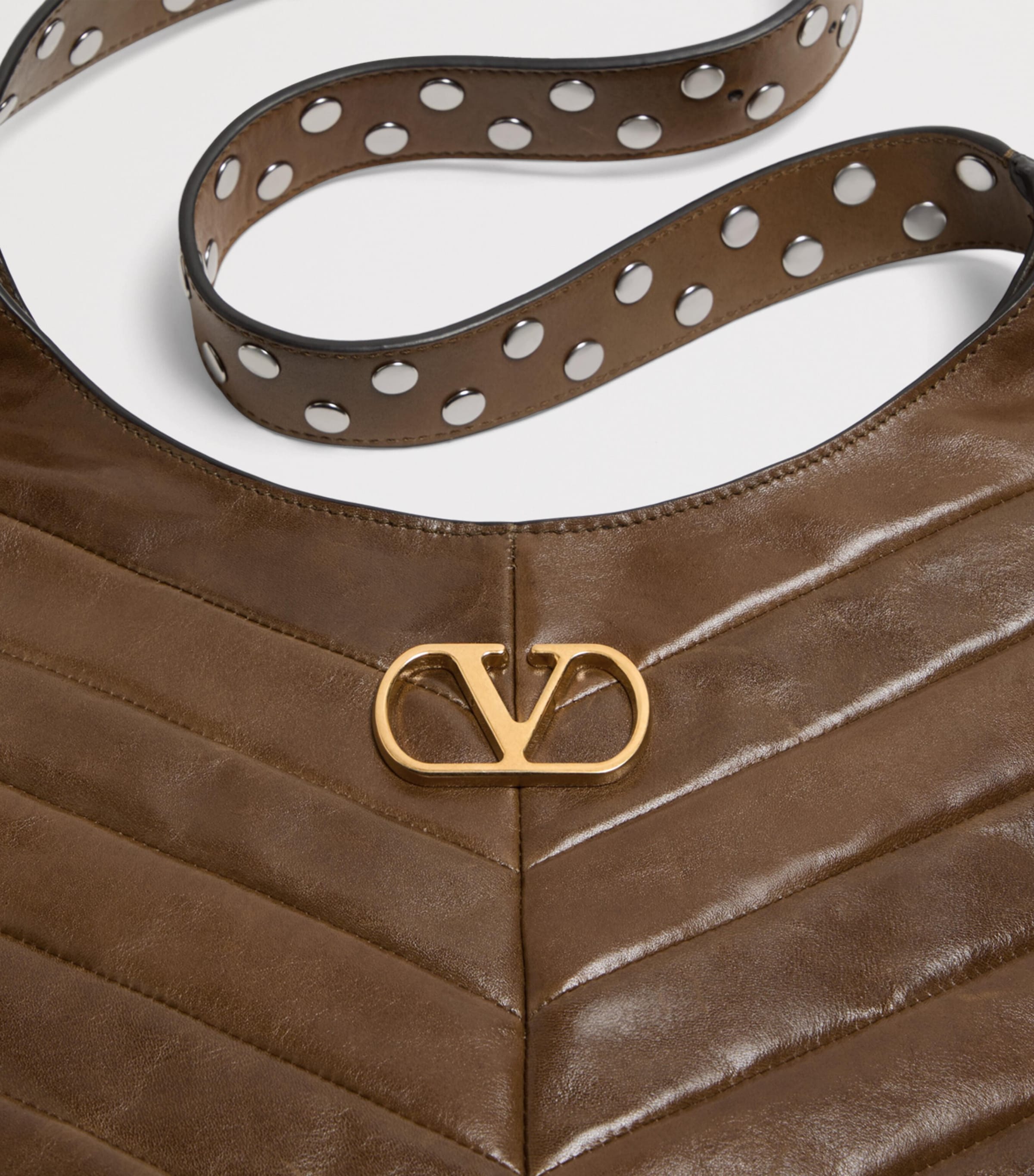 Valentino Garavani Womens Small Leather Hoboho Shoulder Bag Bgq Image 8