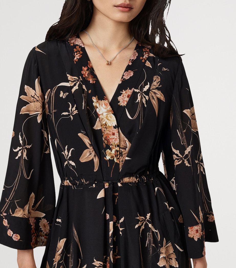 Floral Diana Midi Dress PETRA SEPIA BROWN Image 7