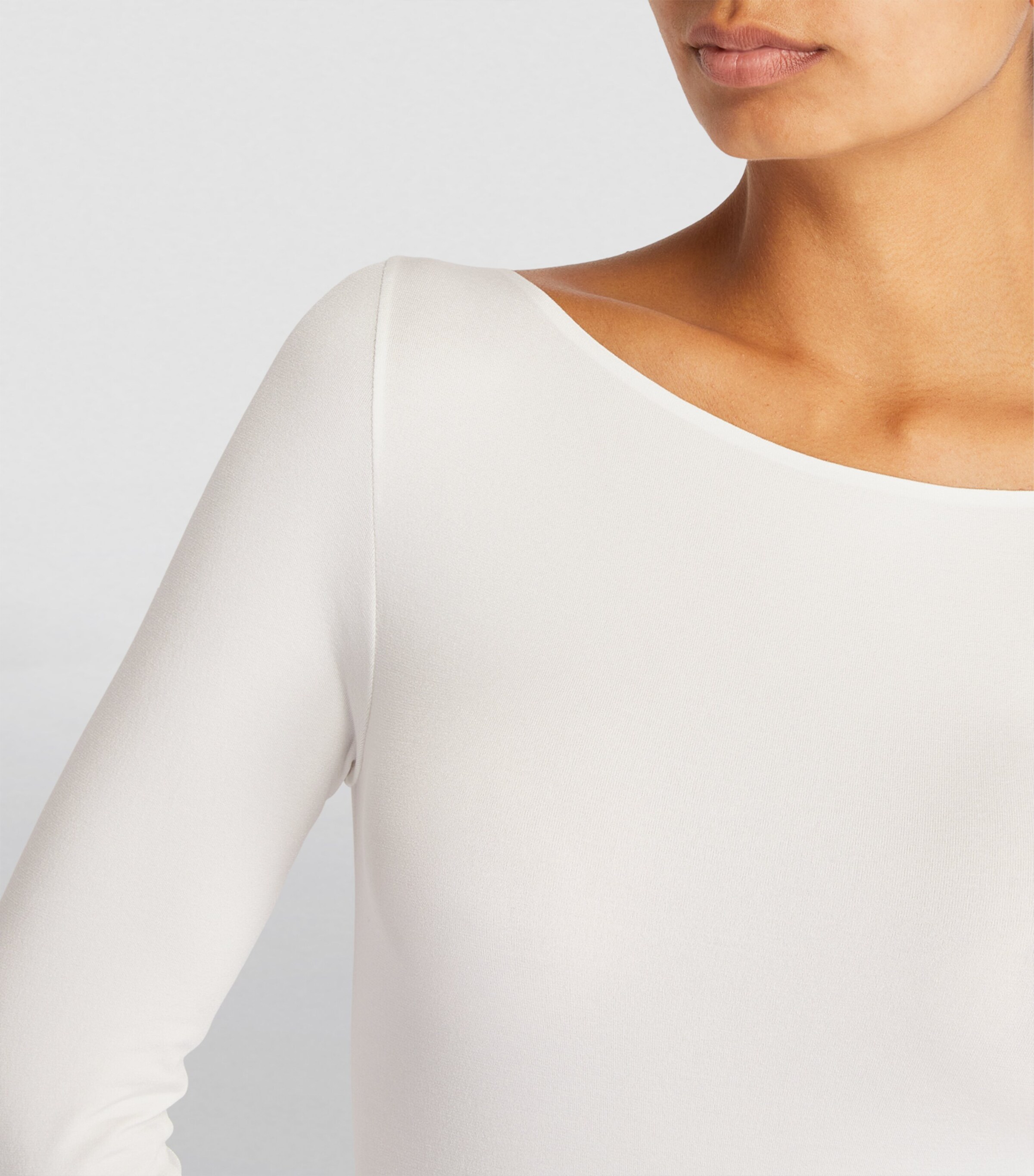 Cotton-Blend Bodysuit 2179 IVORY Image 5