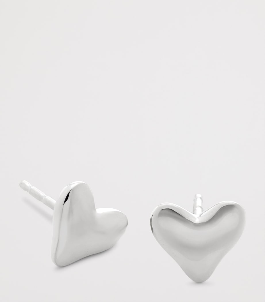 Sterling Silver Heart Earrings STERLING SILVER Image 2