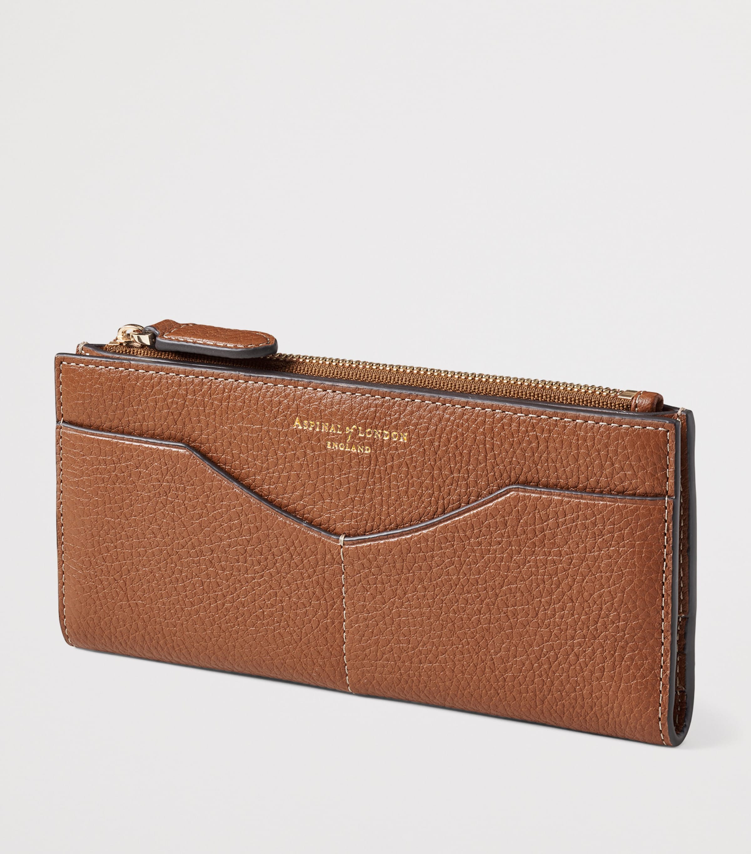 Aspinal Of London Large Leather Hudson Purse Tan Image 3