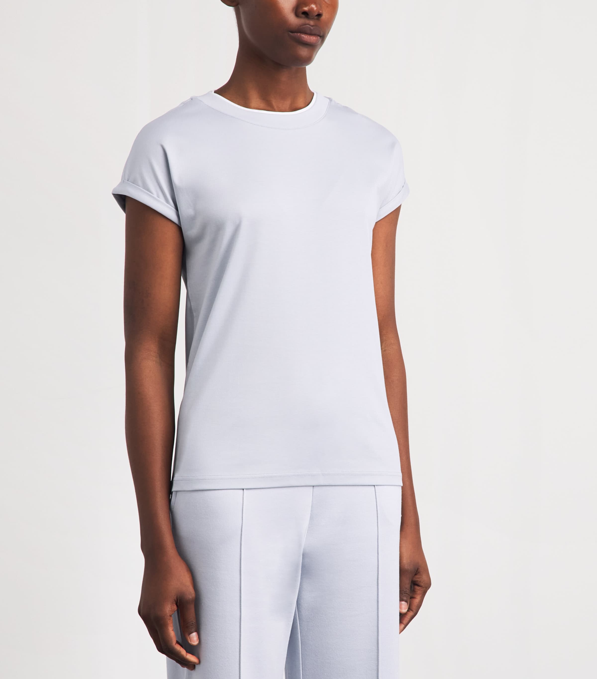 Eleventy Womens Cotton T-Shirt Nuvola, Bianco Image 4