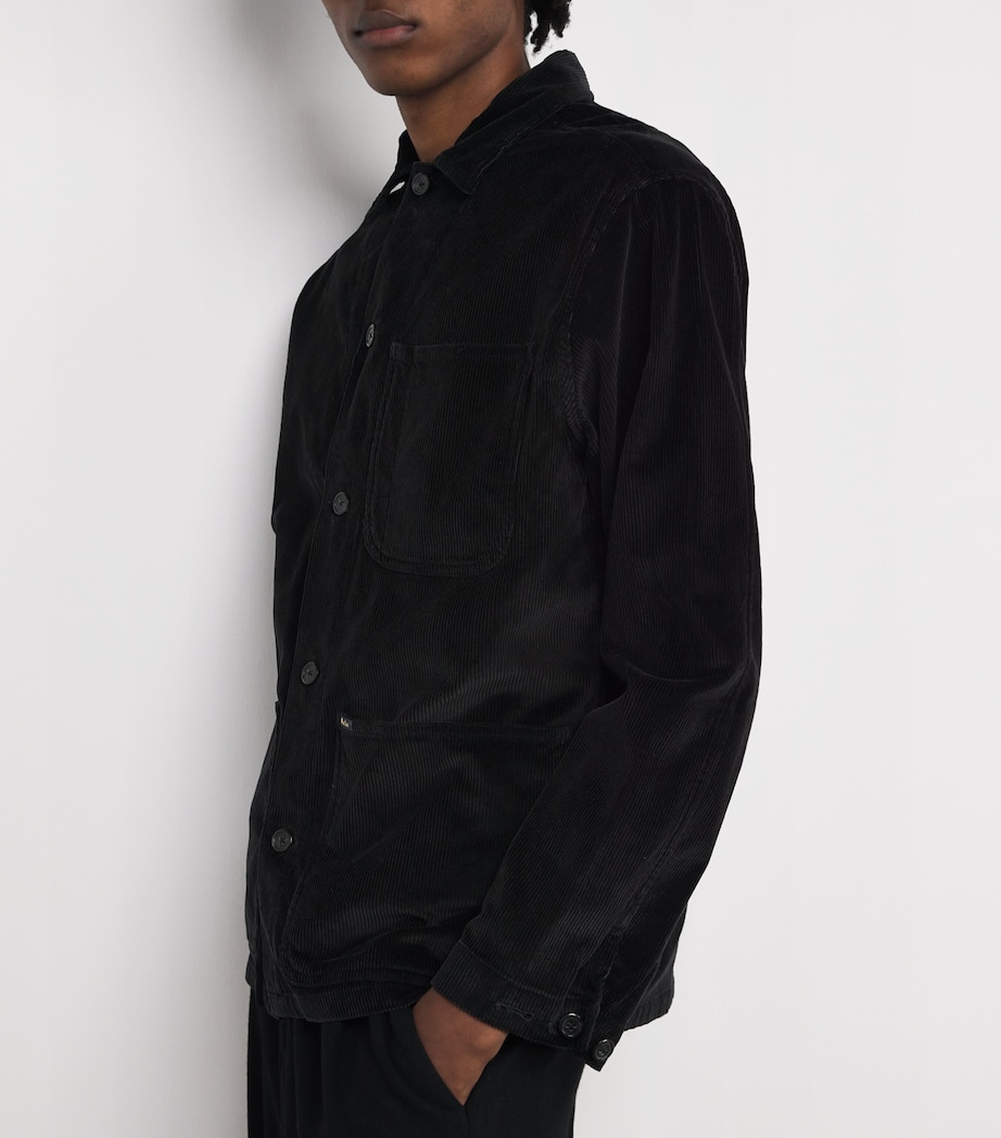 Corduroy Utility Overshirt BLACK Image 6