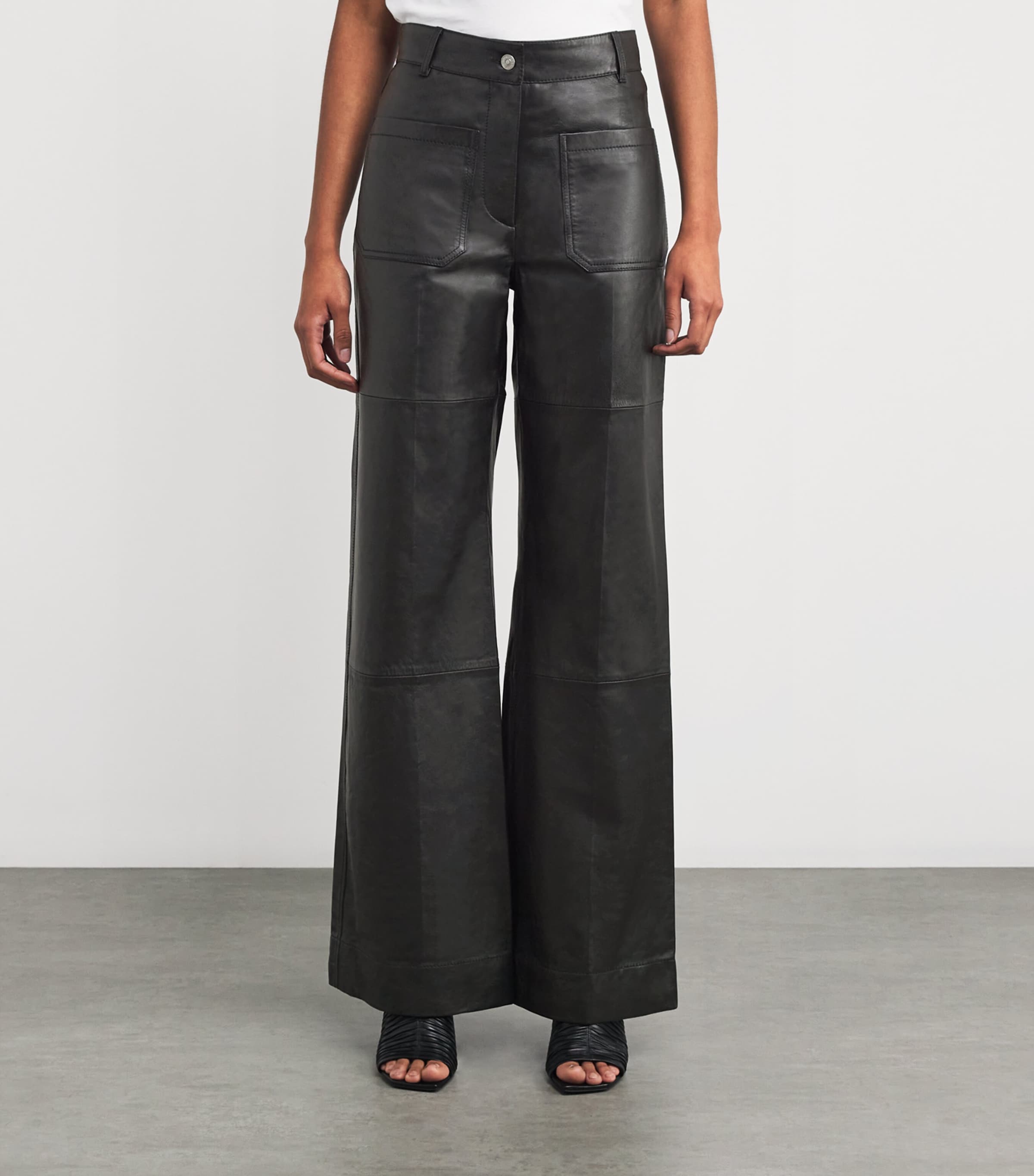 Leather Alina Trousers 1 BLACK Image 3