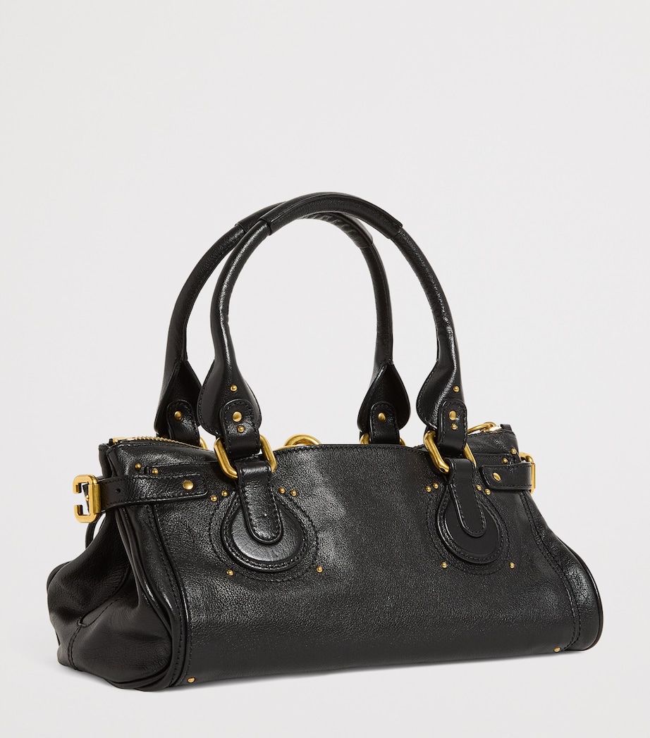 Leather Paddington Shoulder Bag BLACK Image 3