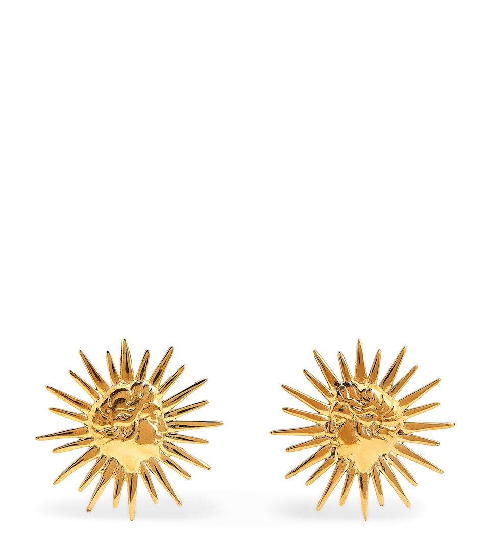 Gold-Plated Golden Sun Earrings
