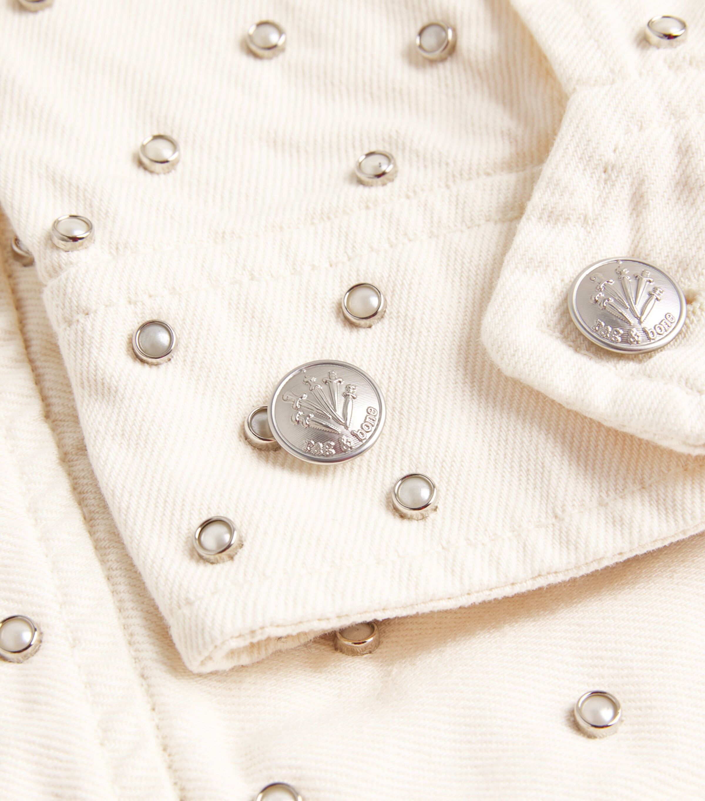 Studded Anya Denim Jacket ECRUPEARL Image 5