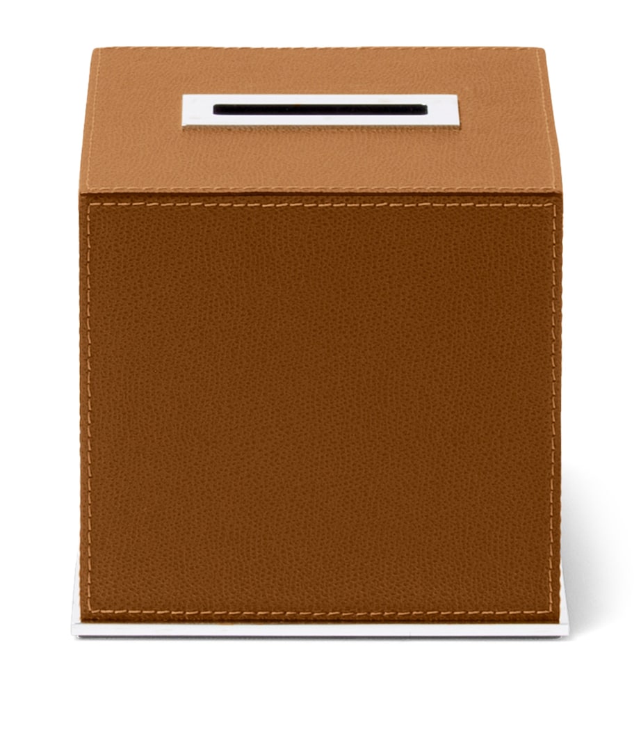 Frette Leather Otello Tissue Box Tabacco Image 3