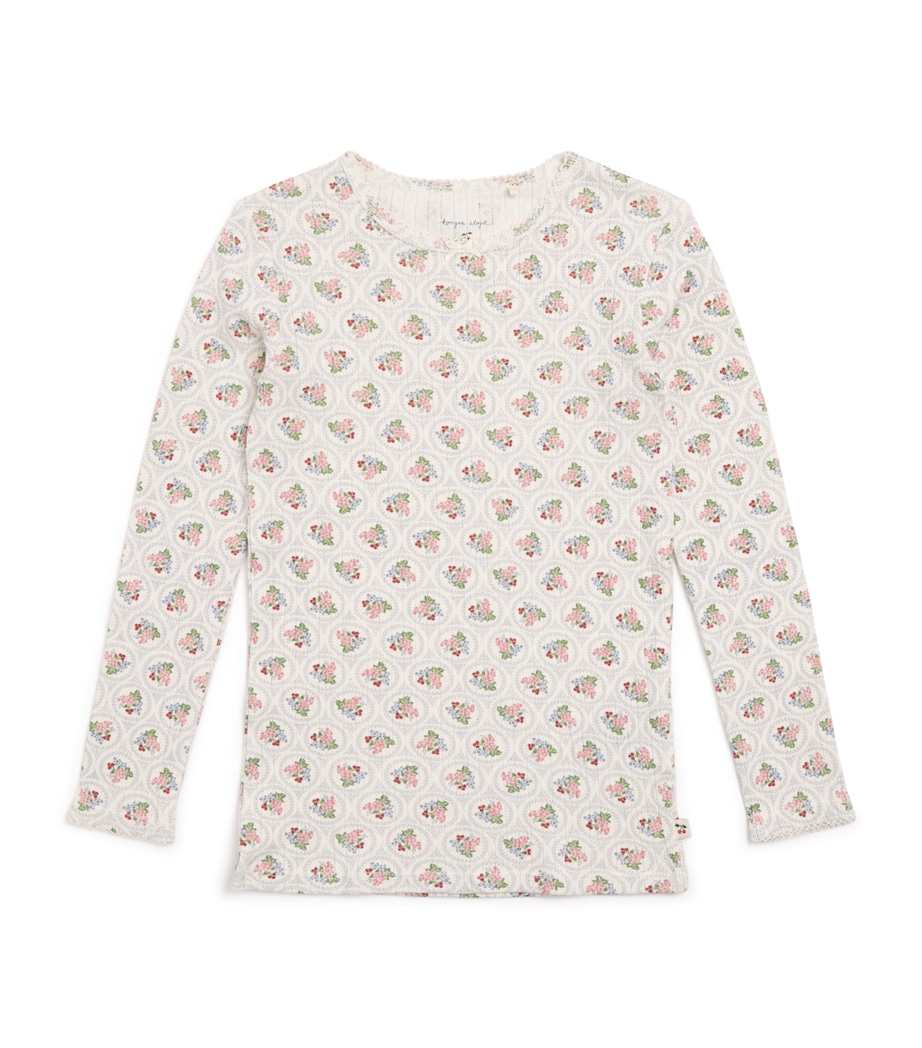 Organic Cotton Floral Blouse (9 Months-4 Years) P00105 VERONA BLUES Image 1