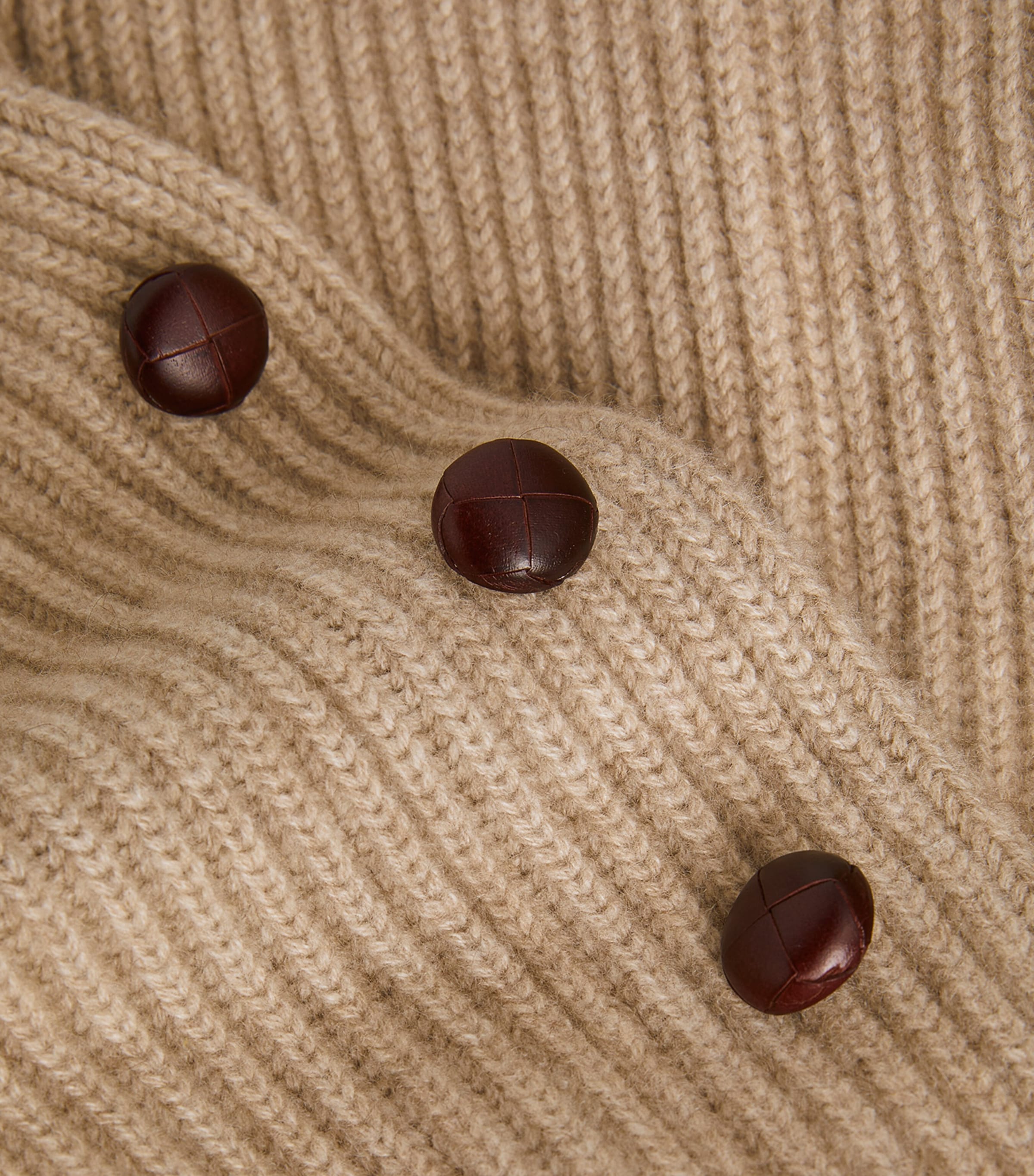 Harrods Mens Cashmere Shawl-Collar Cardigan Oatmeal Marl Image 5