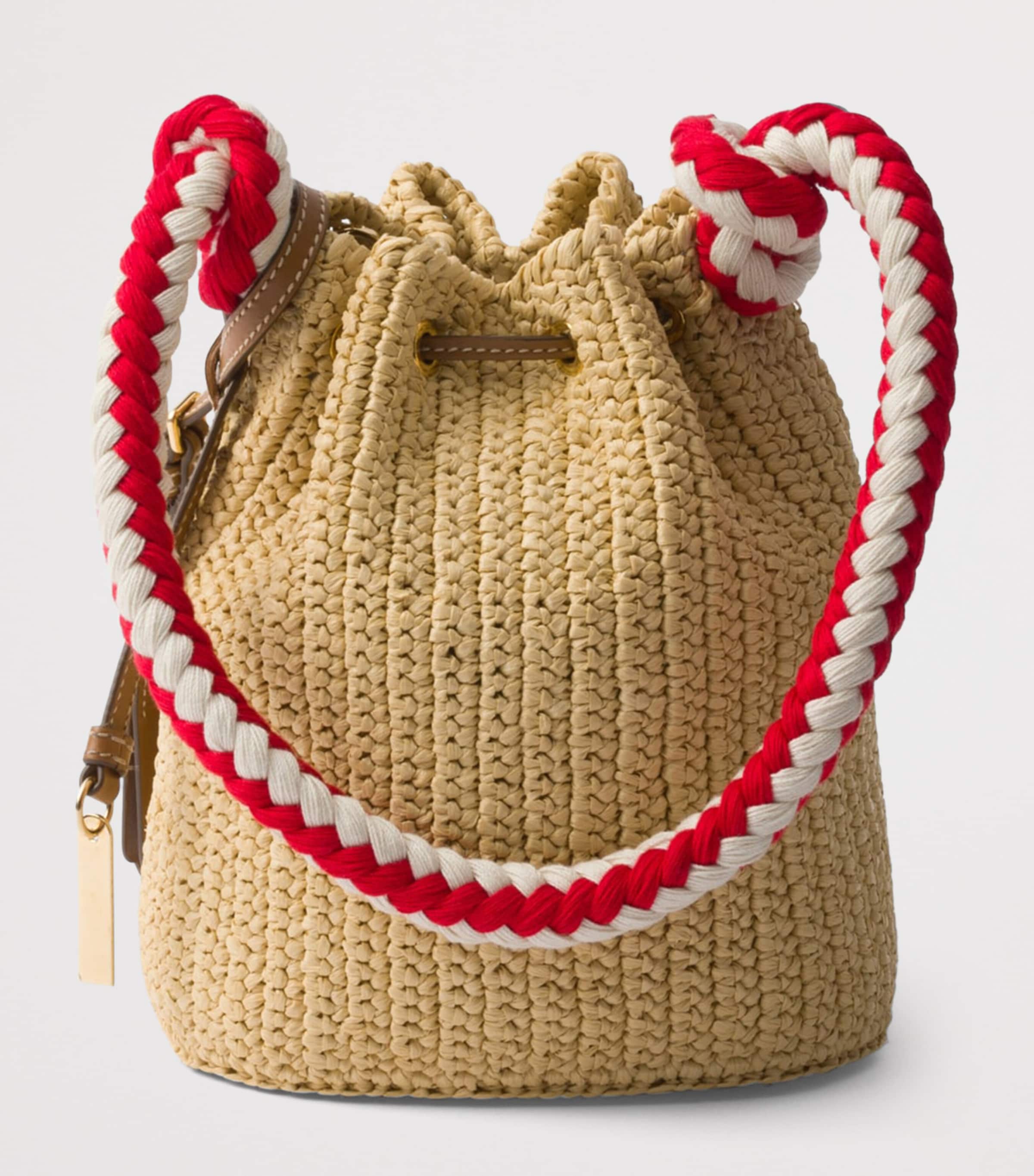 Prada Mini Crochet Bucket Bag | Harrods UK