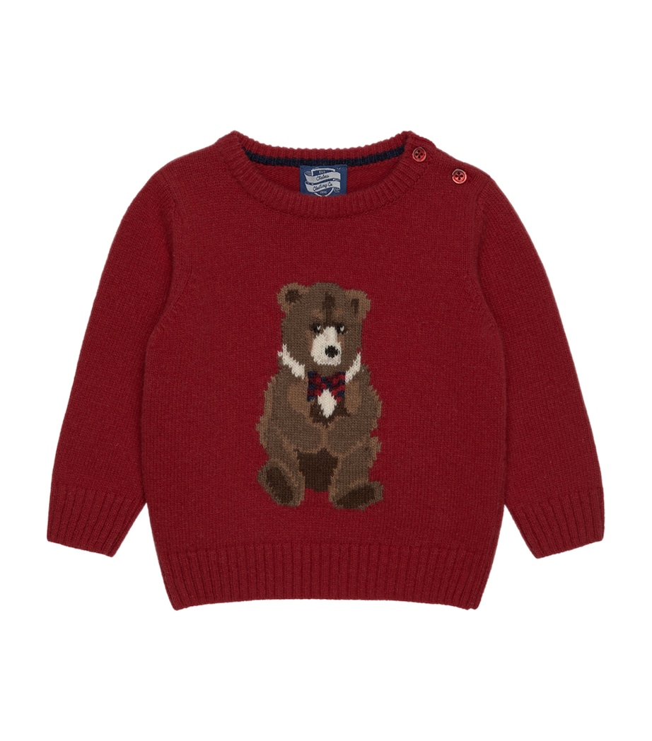 Wool-Blend Timothy Teddy Sweater (3-24 Months) RED Image 1