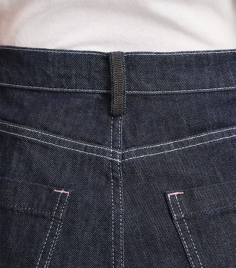 Fabiana Filippi Womens Barrel Jeans Ammorbidito Blu Image 3