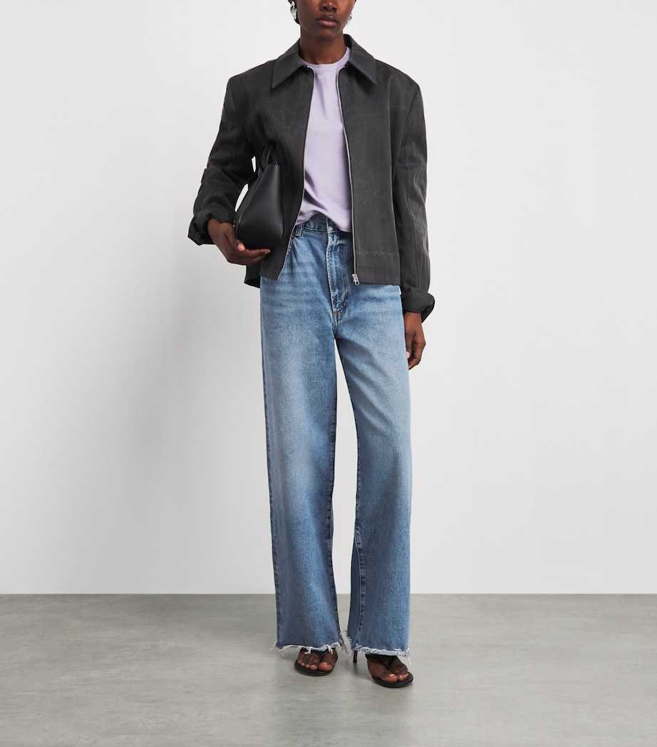 AGOLDE Womens Lyonne Wide-Leg Jeans Outbreak Image 2