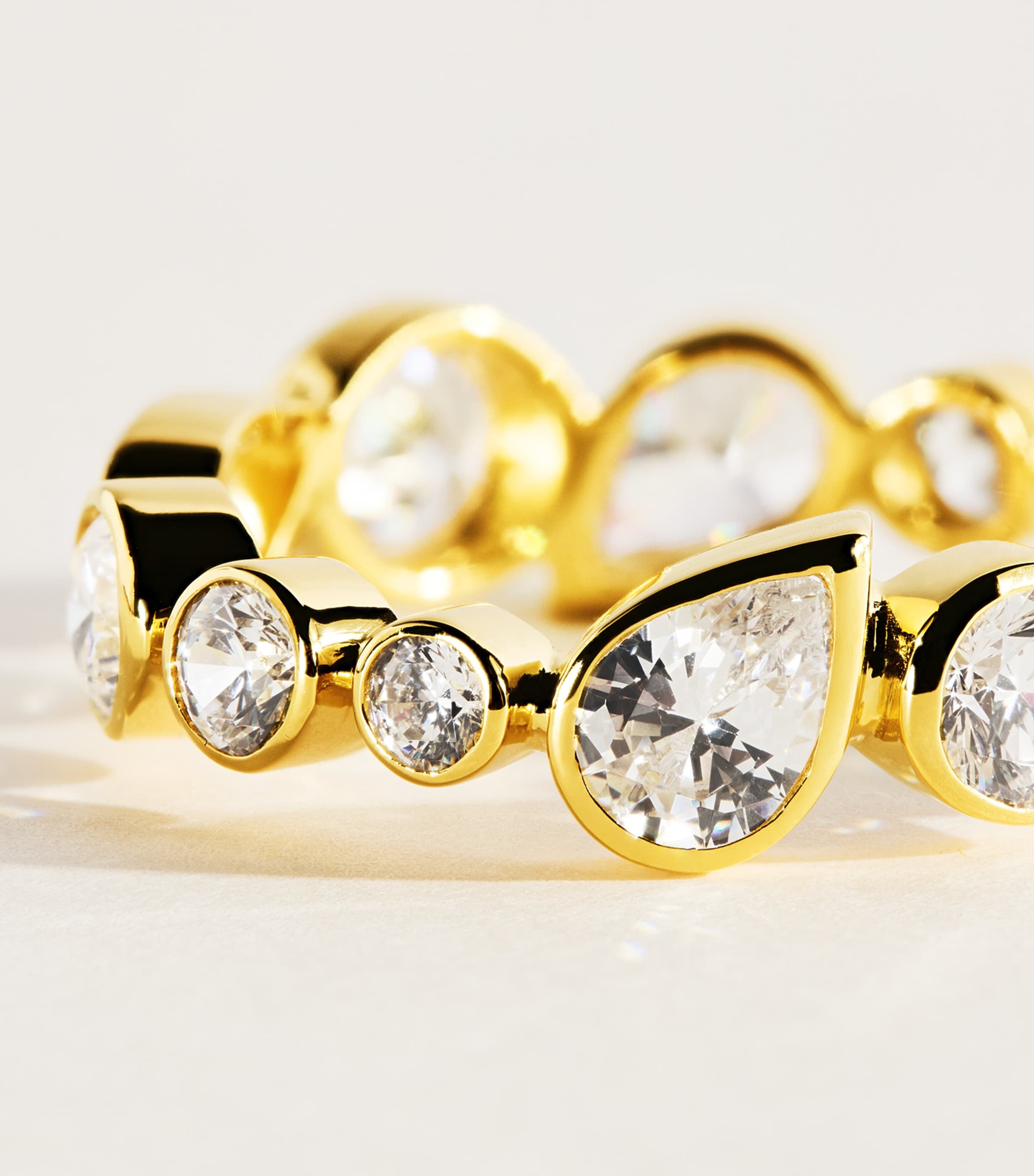 Completedworks Crystal A Few Good Anti-Heroes Hoop Earrings Gold Plated Image 4