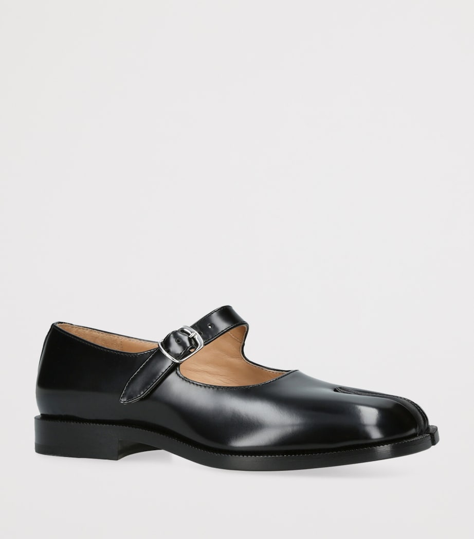 Leather Tabi Mary Jane Shoes BLACK Image 3