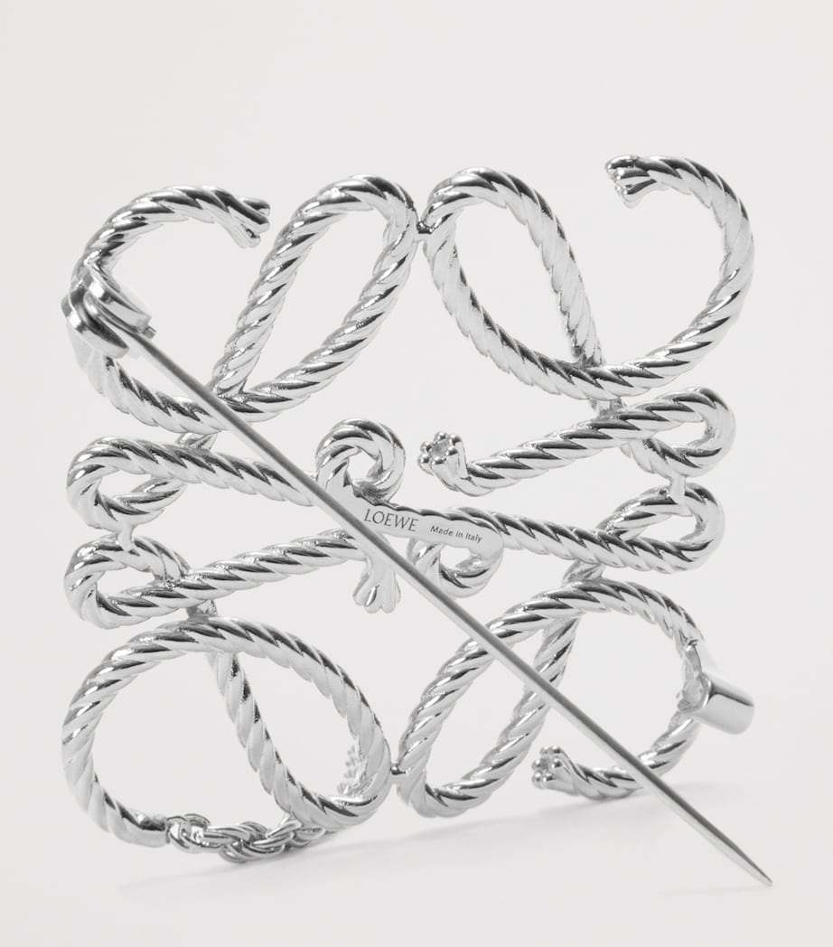 Anagram Rope Brooch SILVER Image 2