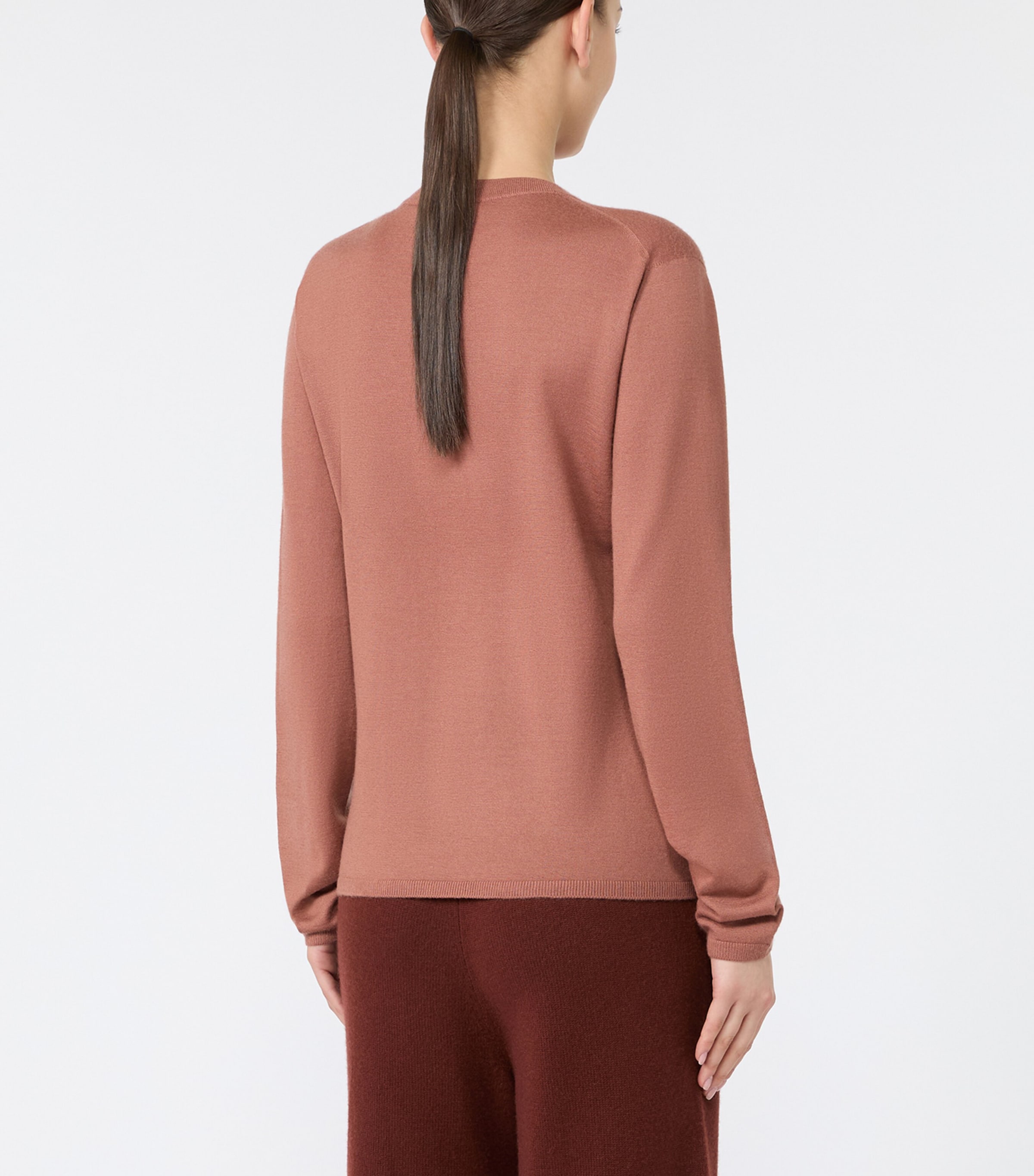 Max Mara Womens Cashmere Sweater Terra Cotta Image 3