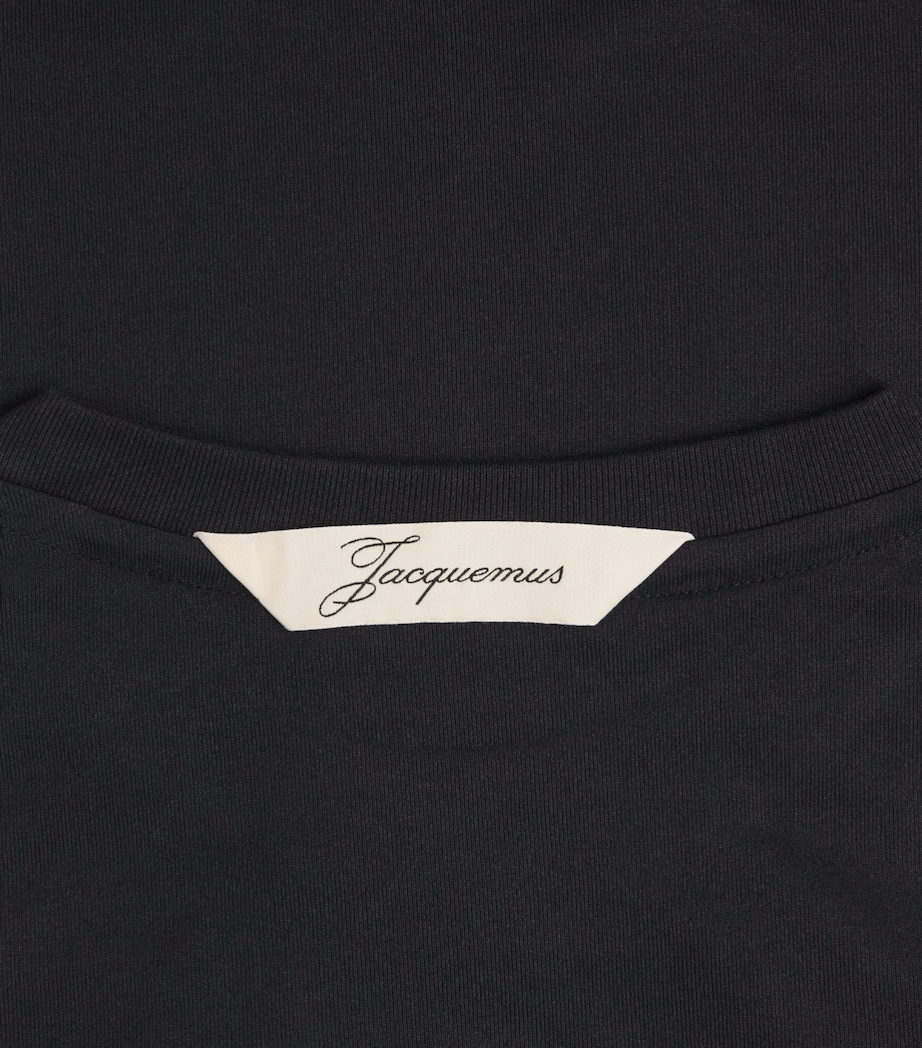 Jacquemus Mens Cotton Rond Carré T-Shirt Black Image 6