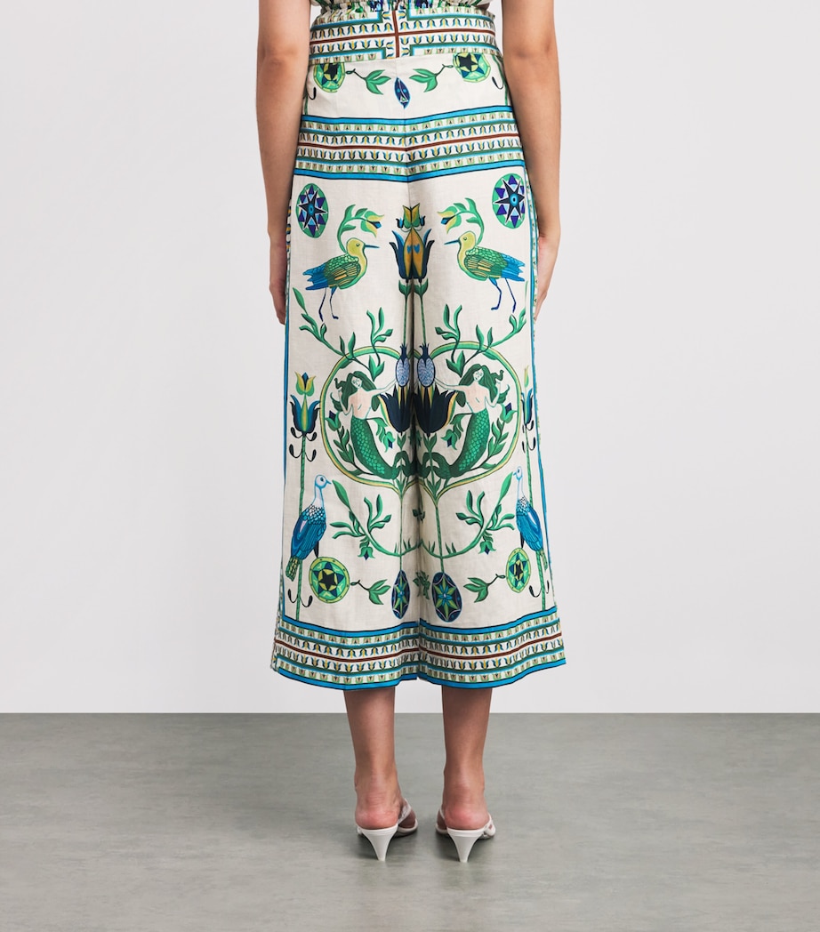 Linen Printed Maria Trousers OFFWHITE MULTICOLOR Image 4