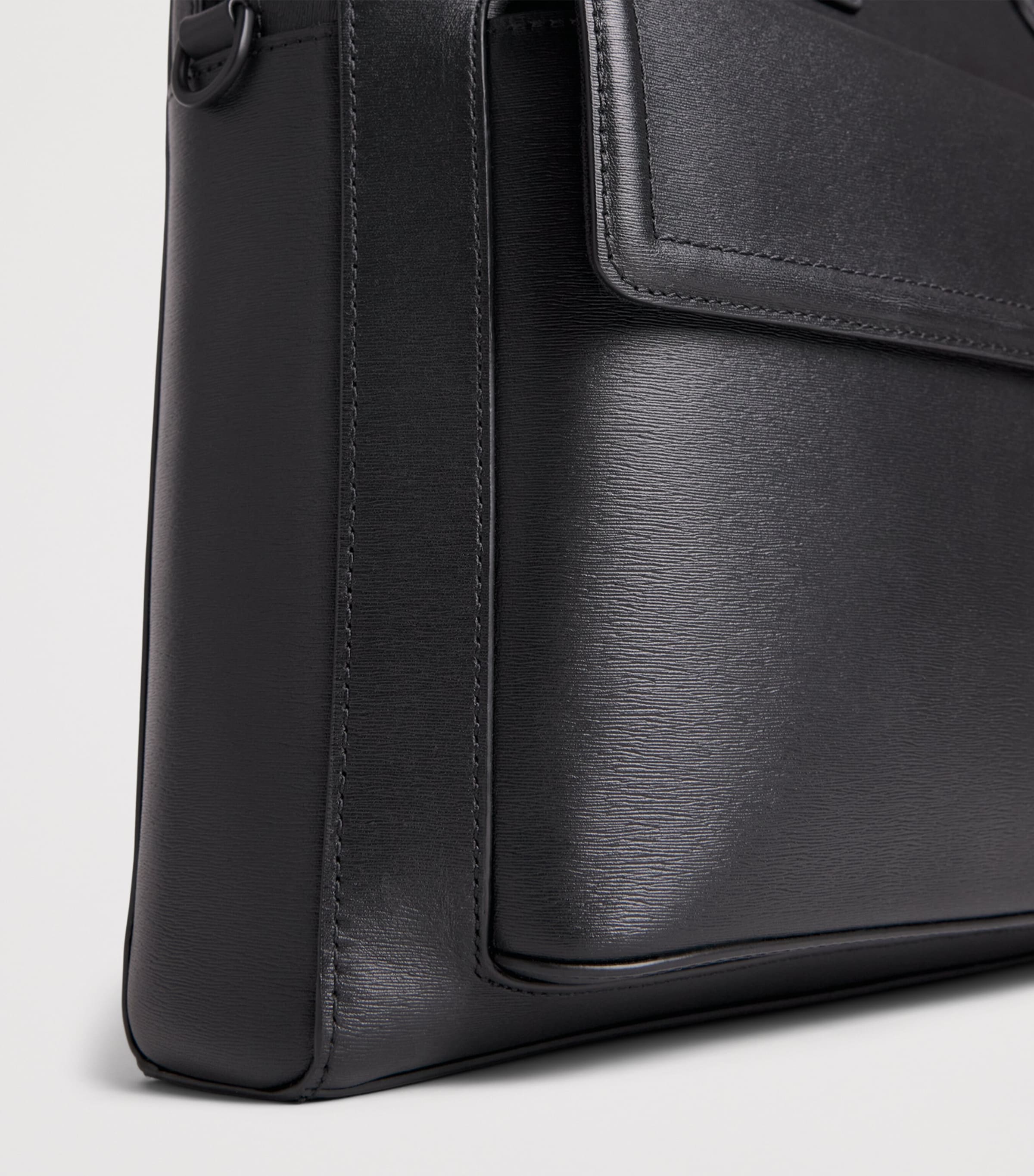 Leather Folio Bag BLACK Image 7