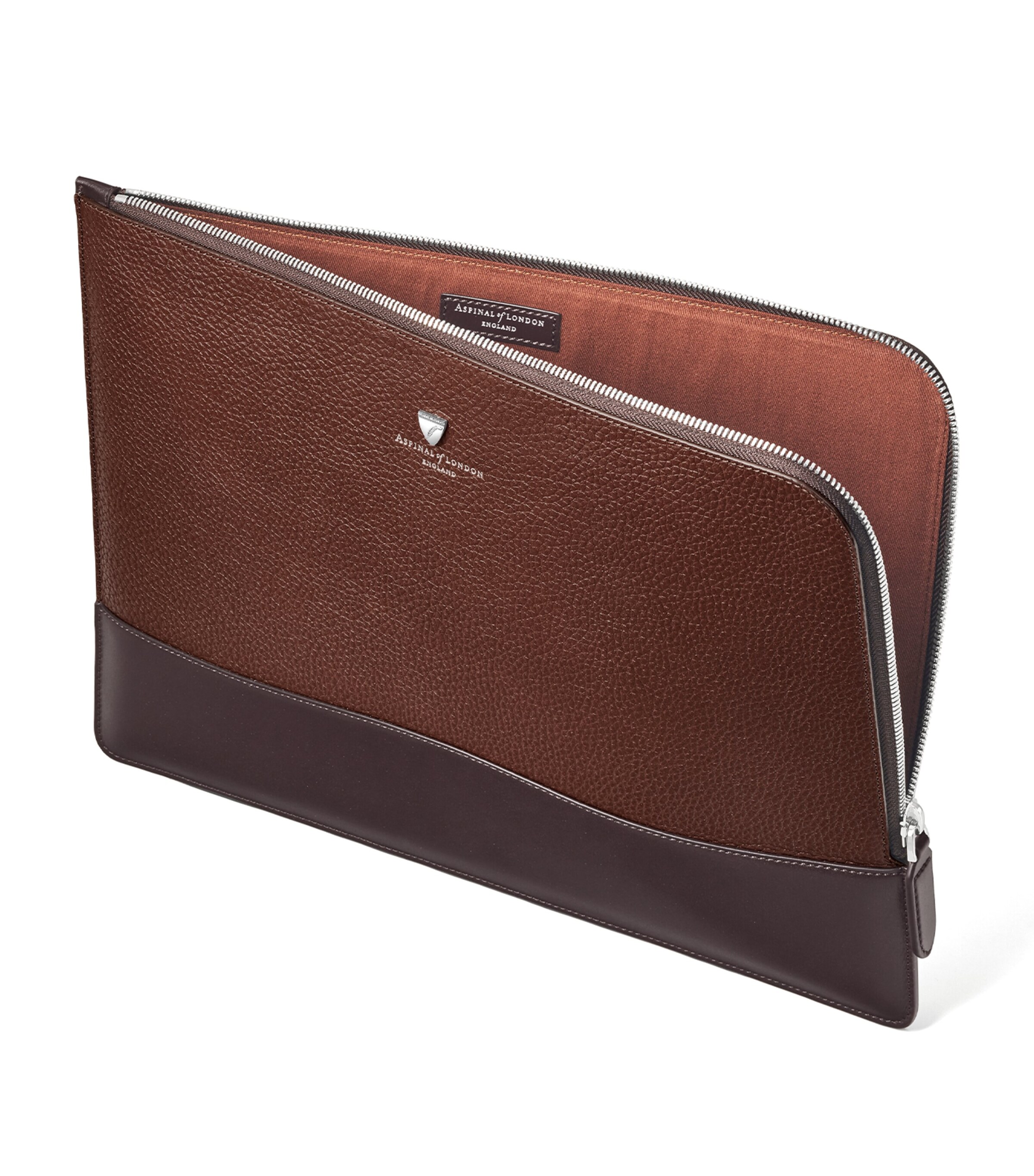 Leather Mount Street Laptop Case TOBACCO Image 6