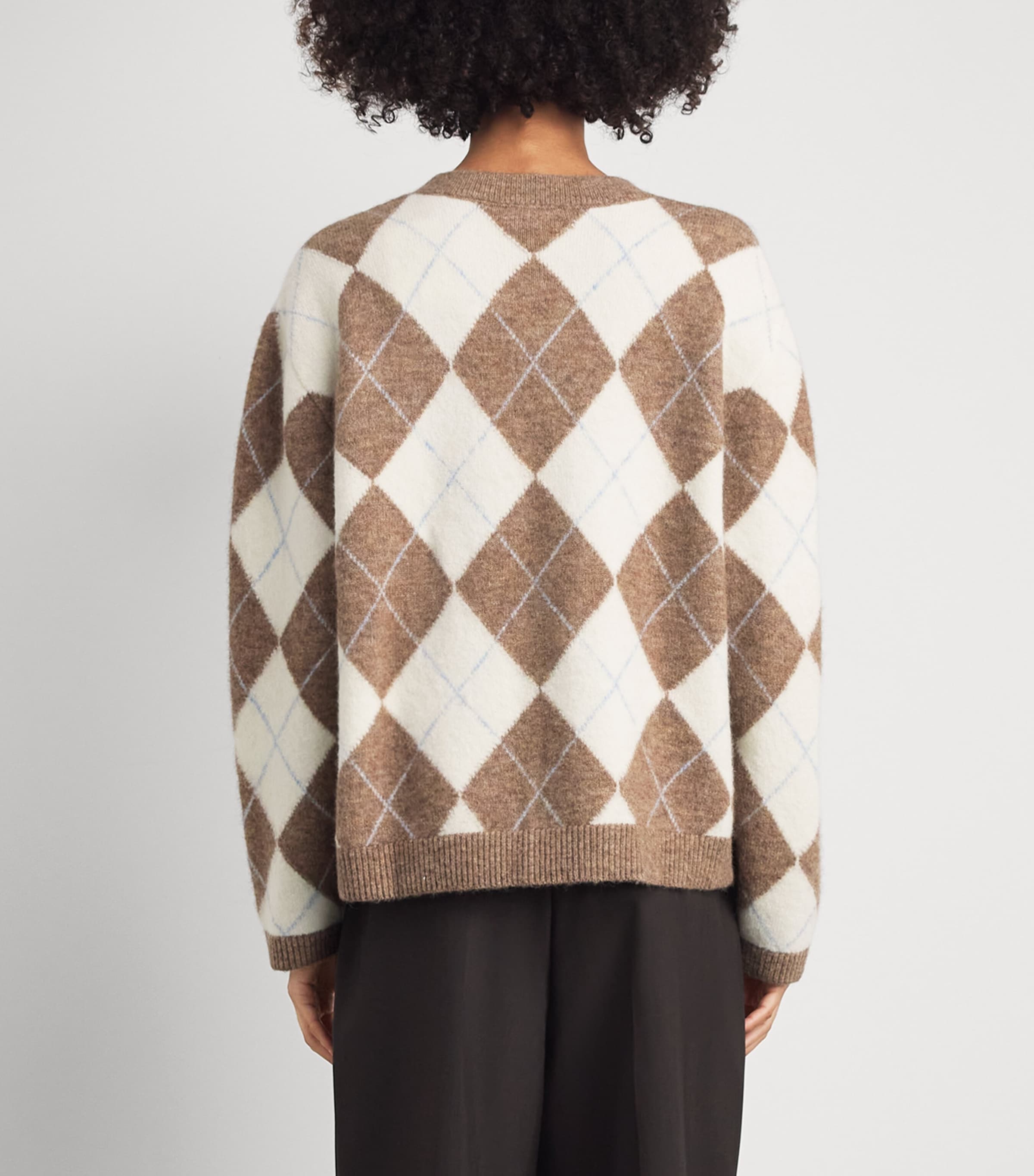 Claudie Pierlot Womens Argyle Sweater Multicolored Image 5