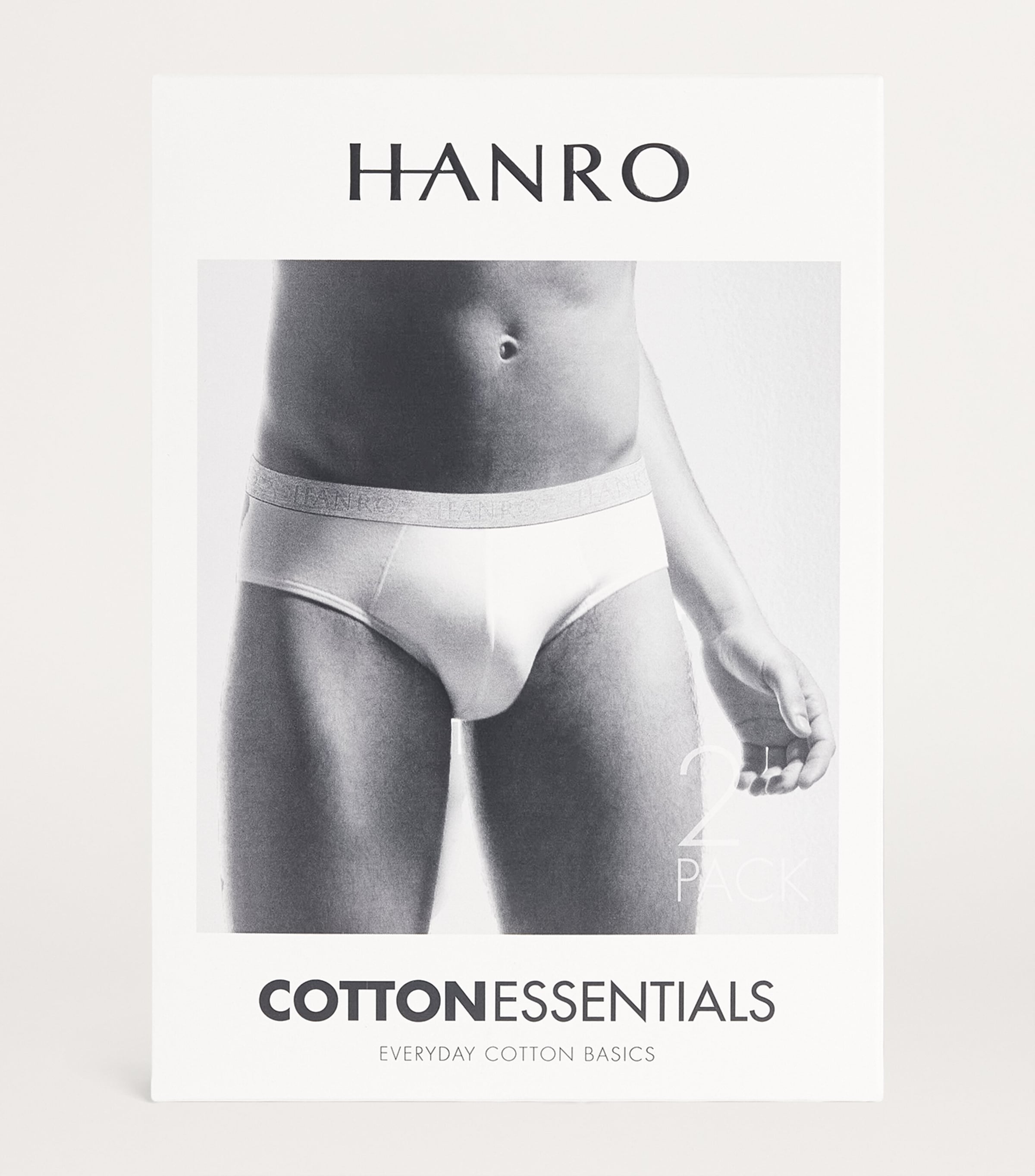 Cotton-Blend Essential Briefs (Pack of 2) 0101/WHITE Image 4