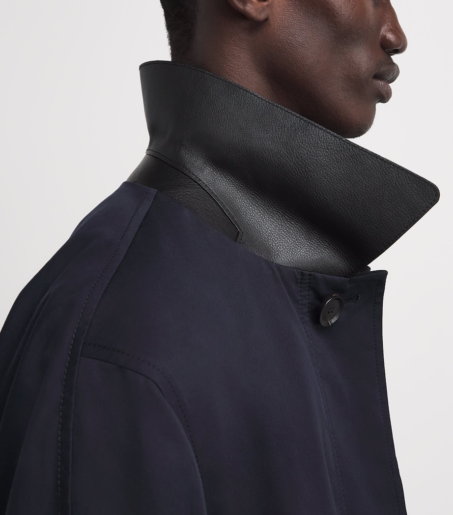 Brioni Mens Leather-Trim Reversible Jacket Image 3