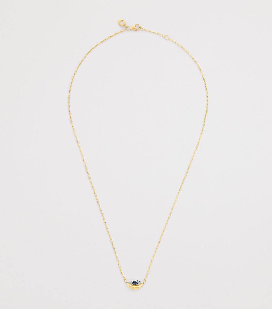 Yellow Gold and Sapphire Salvatore Necklace YELLOW GOLD Image 3