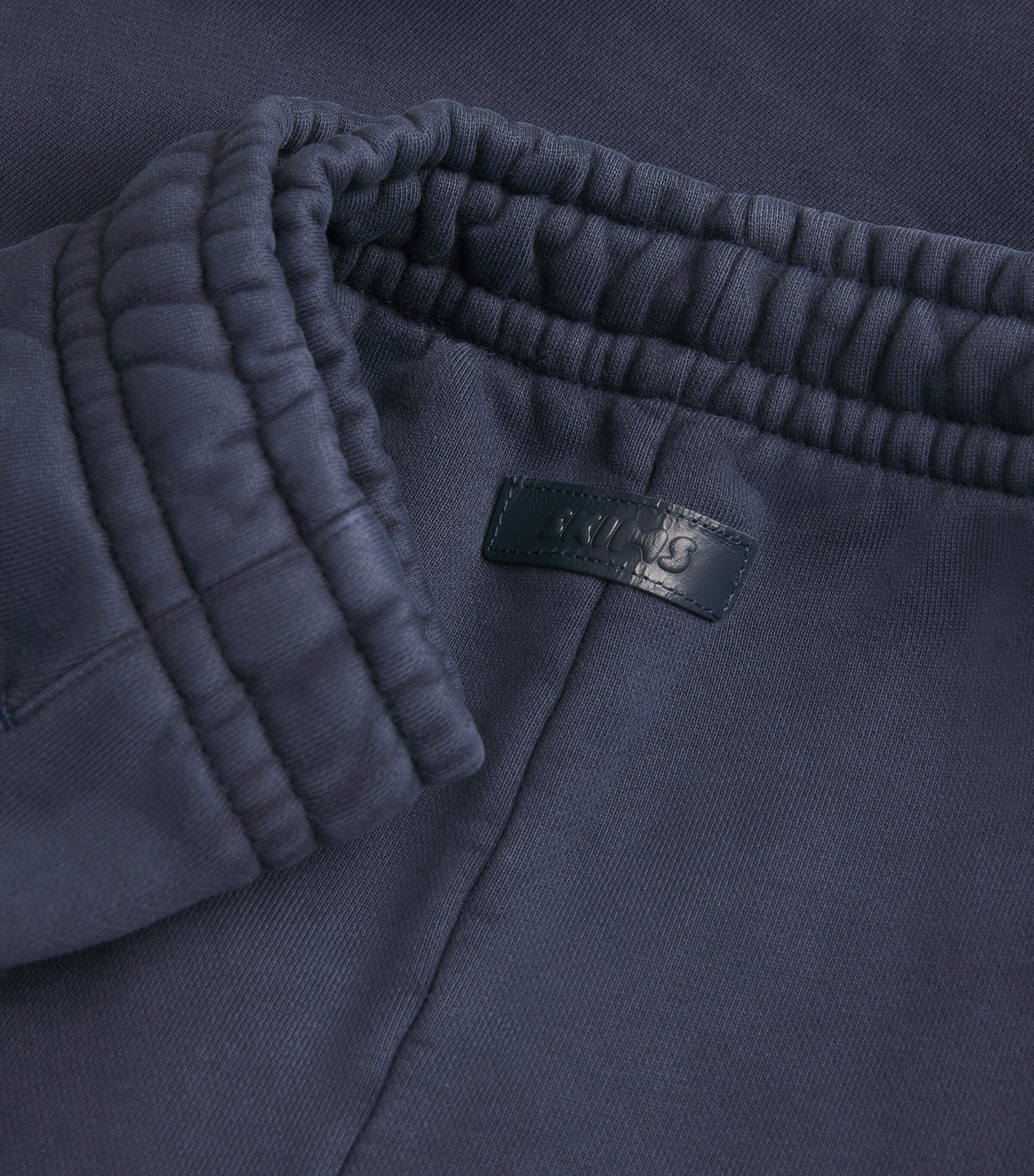 Cotton Fleece Cuffed Sweatpants NAVY Image 5