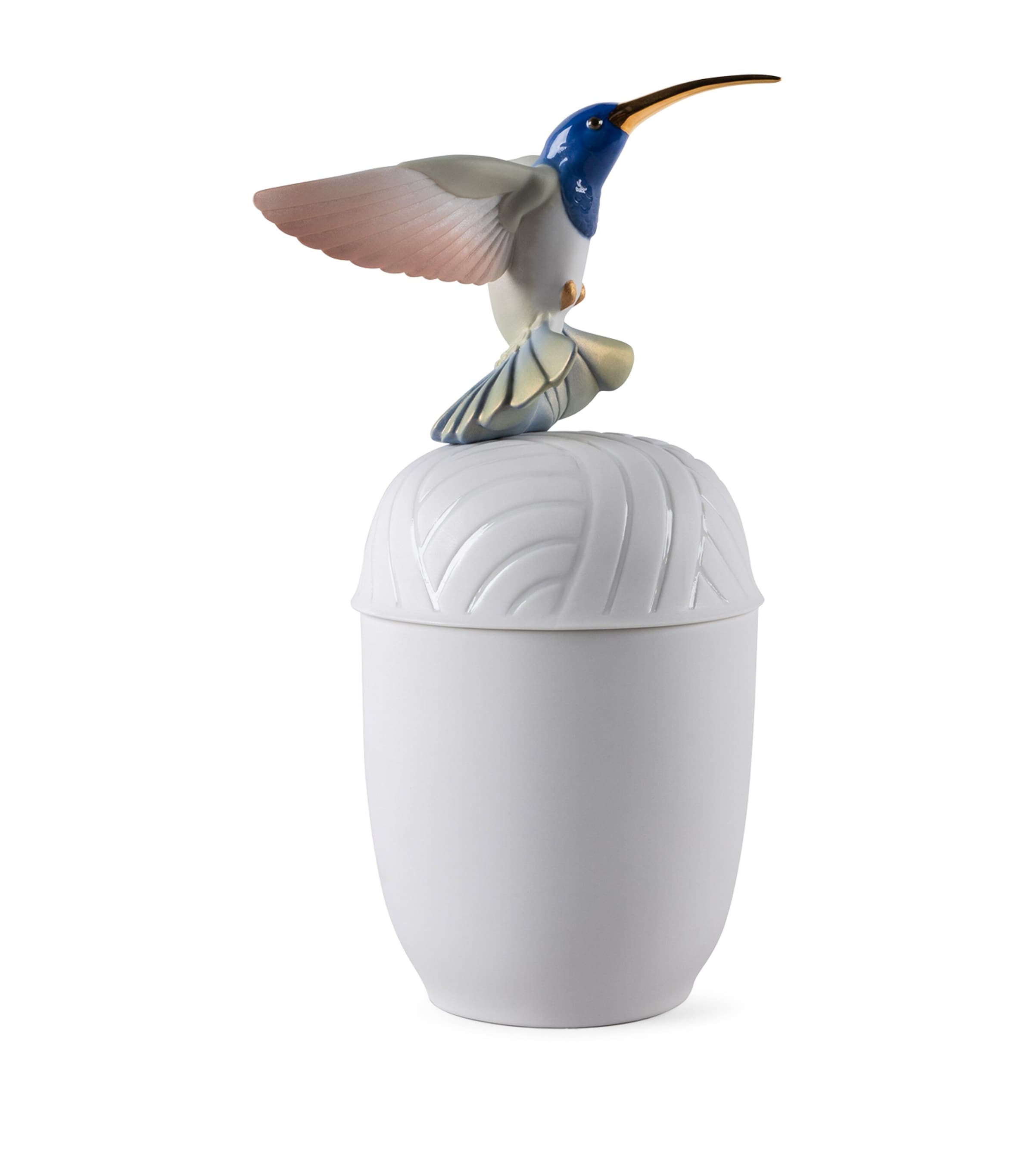 Lladrò Porcelain Hummingbird Box In White