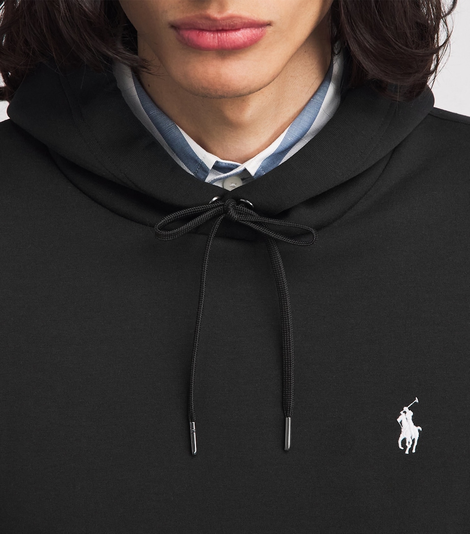 Polo Ralph Lauren Mens Double-Knit Logo Hoodie Polo Image 3