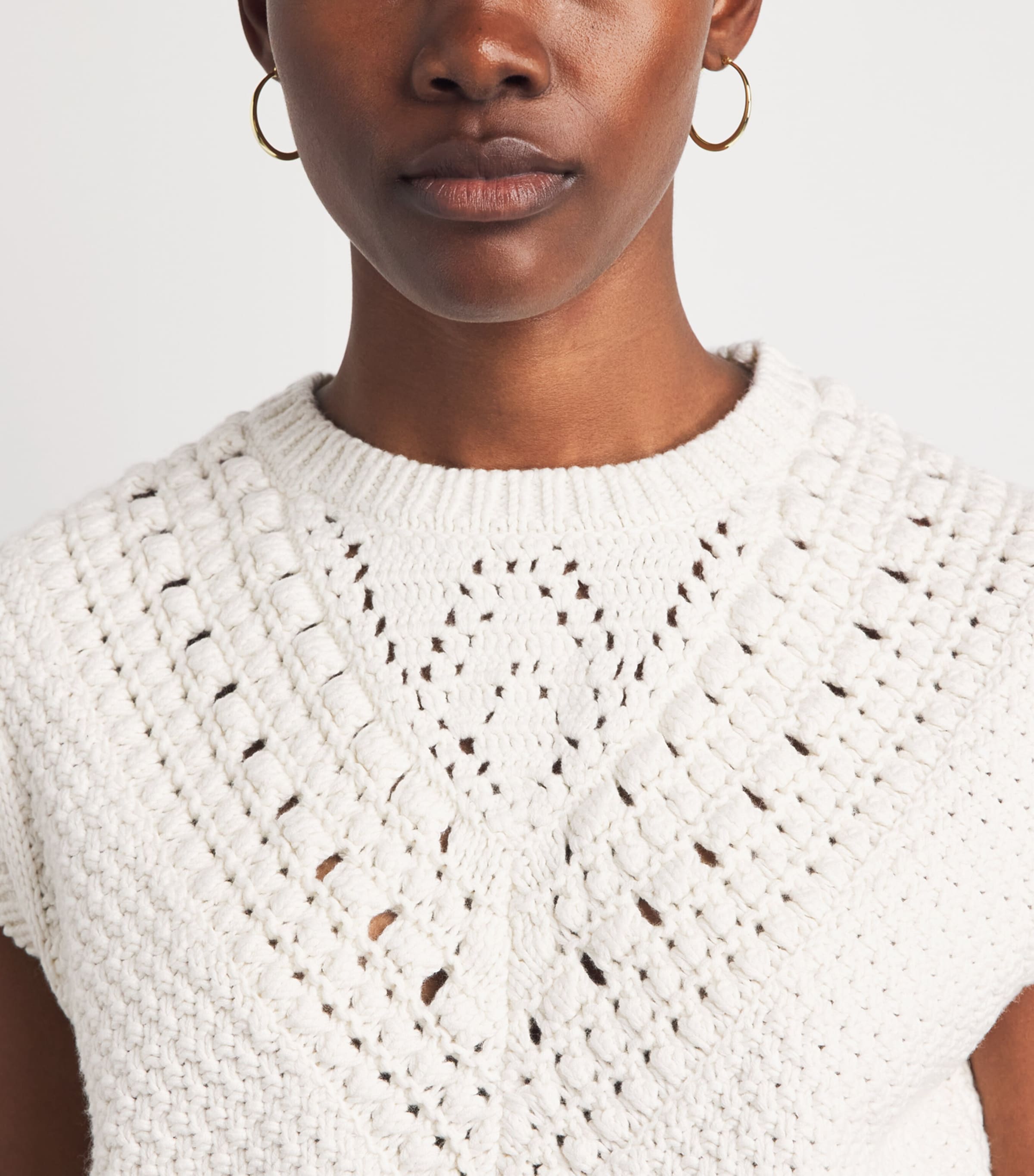 ME+EM Womens Organic Cotton-Merino Wool Vest Cream Image 3