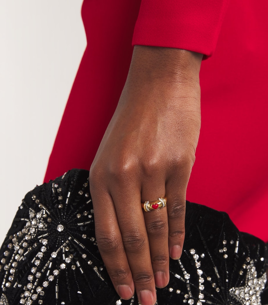 Yellow Gold, Diamond and Coral Lot N*91 Ring YELLOW GOLD Image 2
