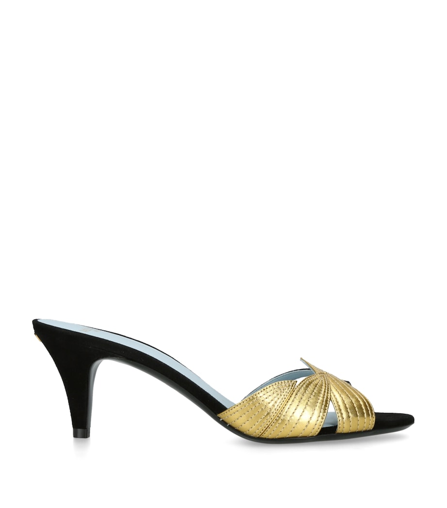 Valentino Garavani FolieFoliage Heeled Mules 65 Black/comb Image 1