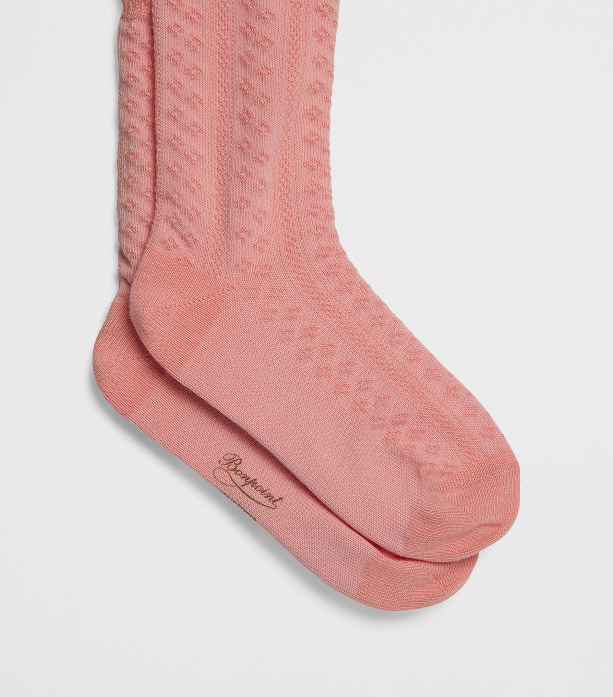 Bonpoint Cotton-Blend Ribbed Socks Rose Bonbon Image 2
