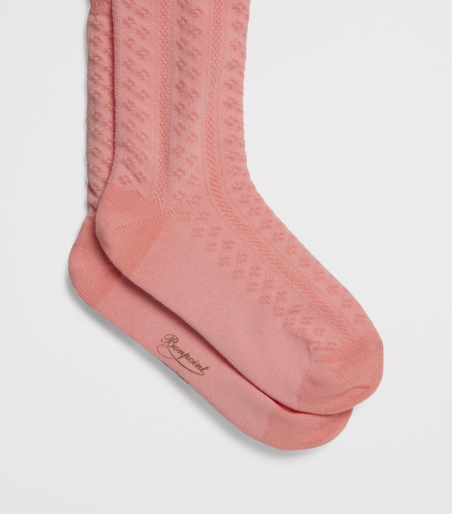 Bonpoint Cotton-Blend Ribbed Socks Rose Bonbon Image 2