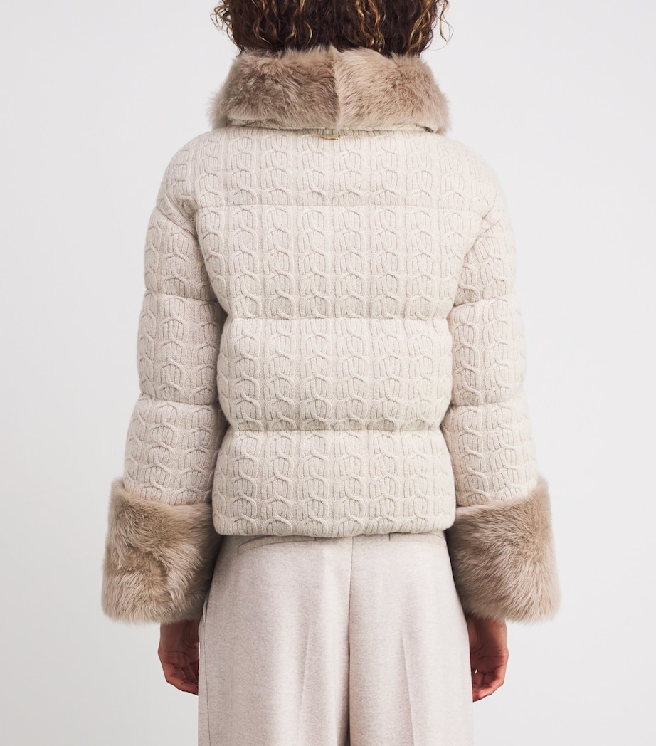 Cashmere Padded Jacket N42BEIGE - CANVAS Image 4