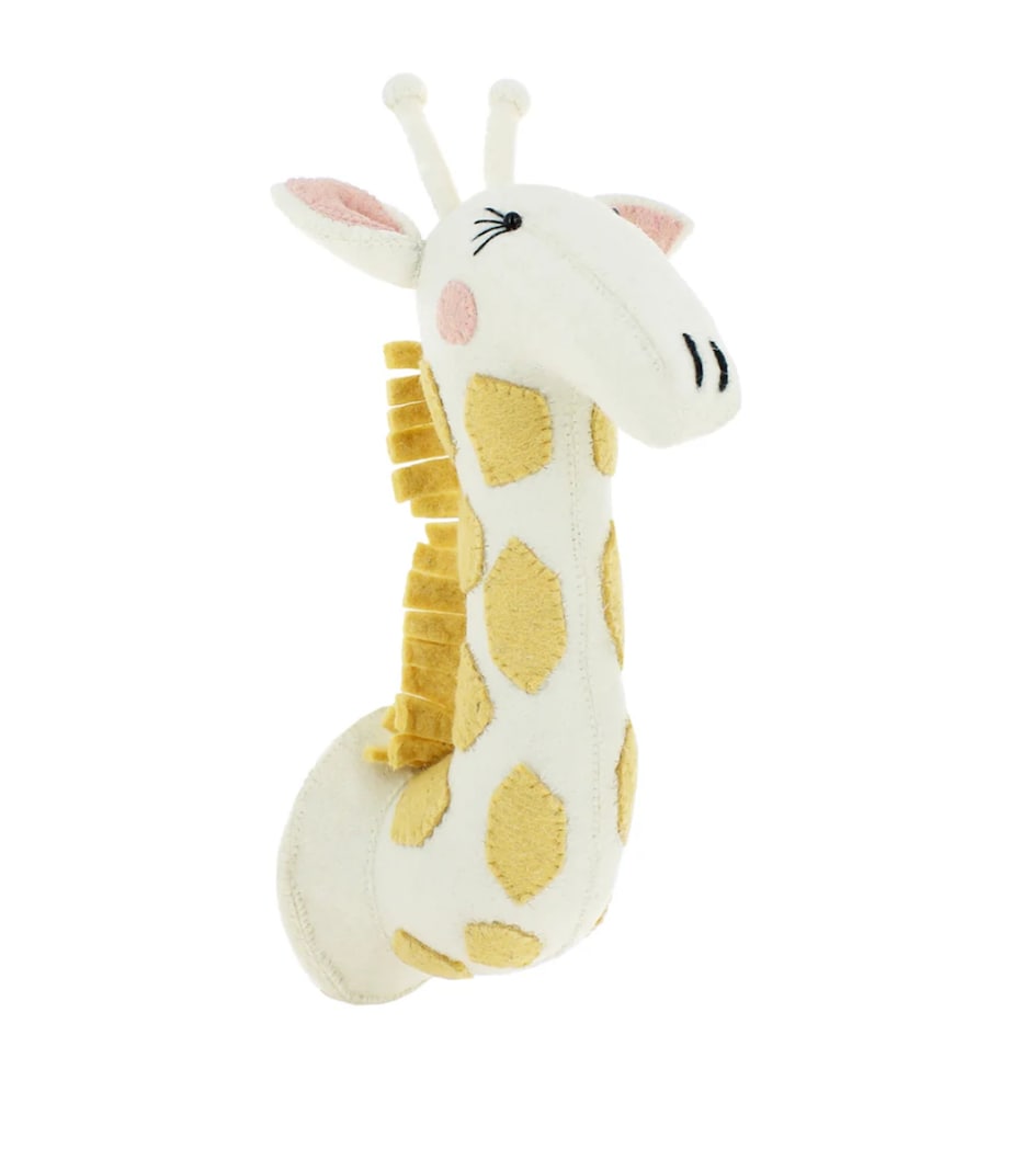 Large Noah's Ark Giraffe Head Decoration (65cm) WHITE Image 3