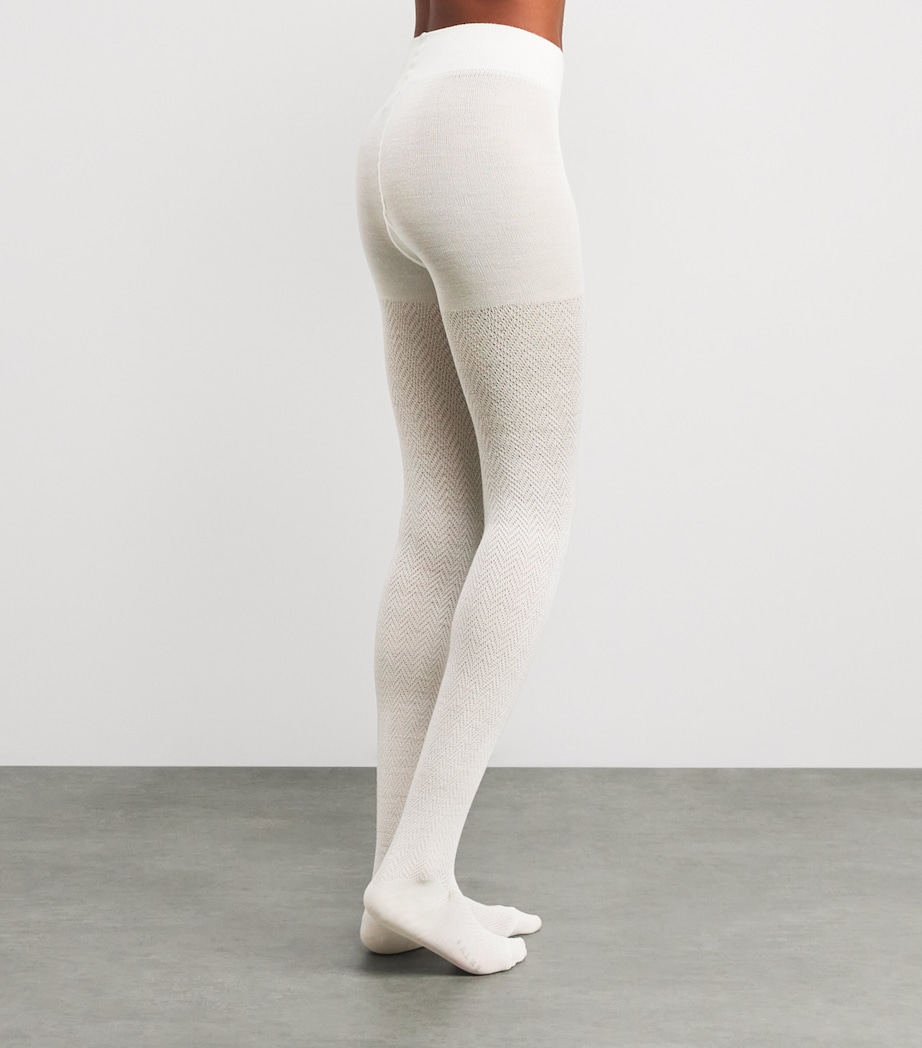 Wool-Blend Fable Estate Tights 2040 OFF WHITE Image 3