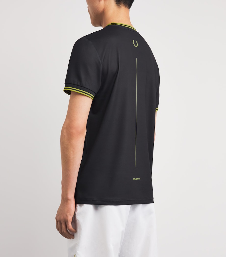 Fred Perry Mens Tennis Print Anchor T-Shirt Anchor Grey Image 5